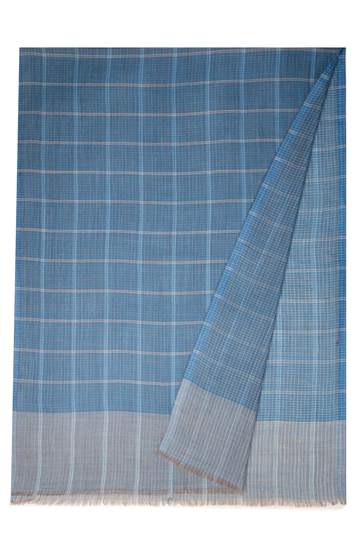 Cashmere Highlands Windowpane | Mid-Blue