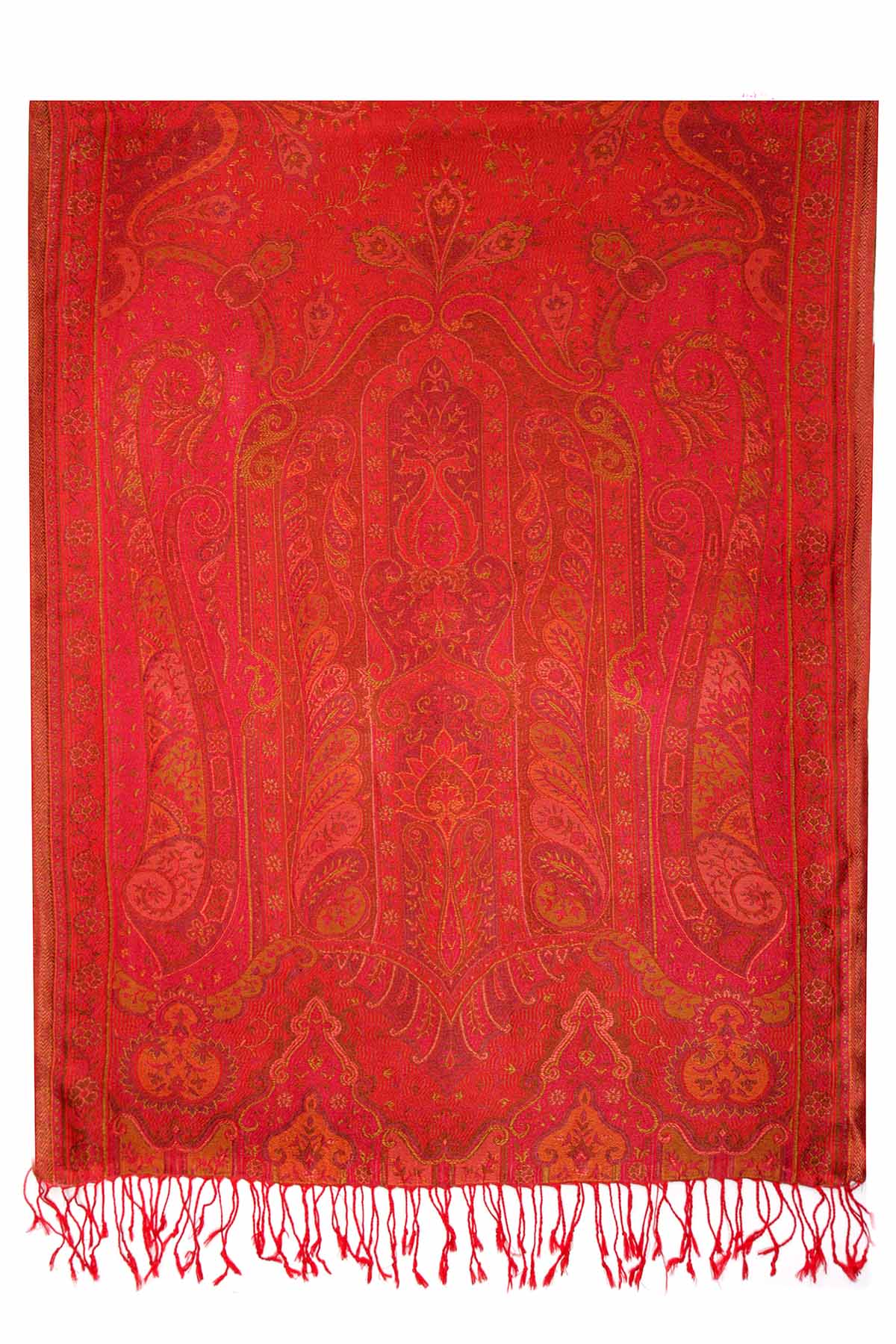 Pure Silk Jamawar Reversible | Crimson