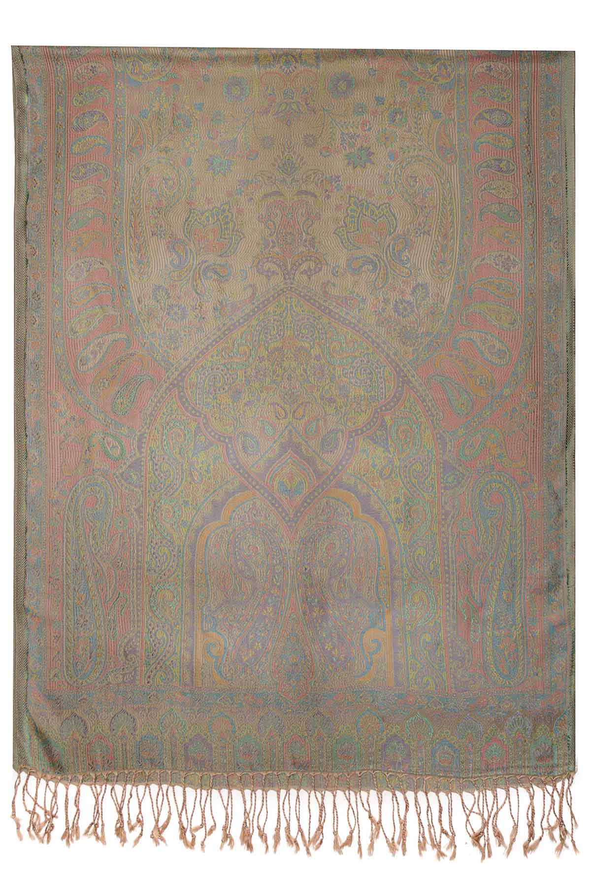 Pure Silk Jamawar Reversible | Olive