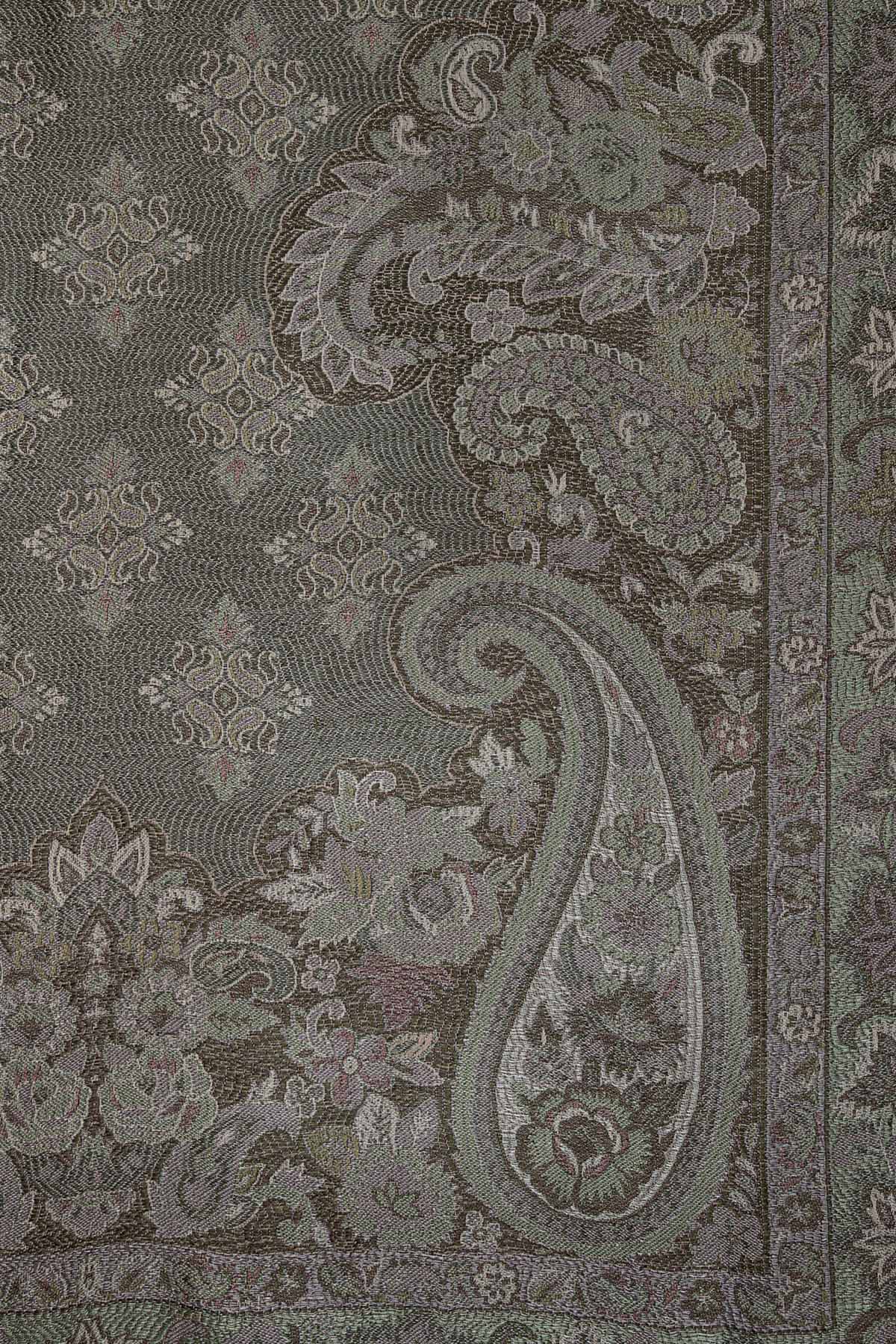 Pure Silk Jamawar Reversible | Sage