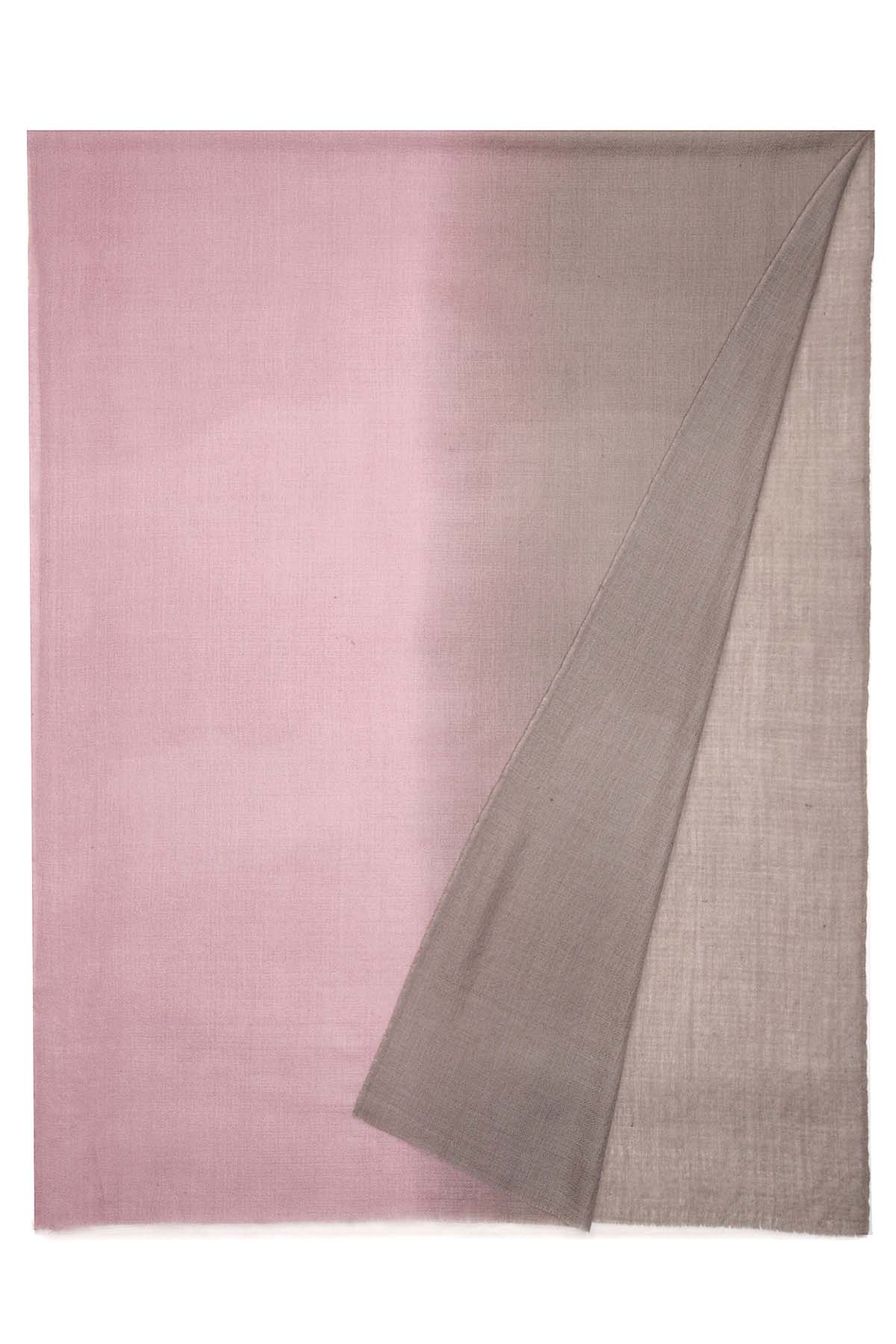 Handwoven Cashmere Ombre | Rose Pink-Taupe