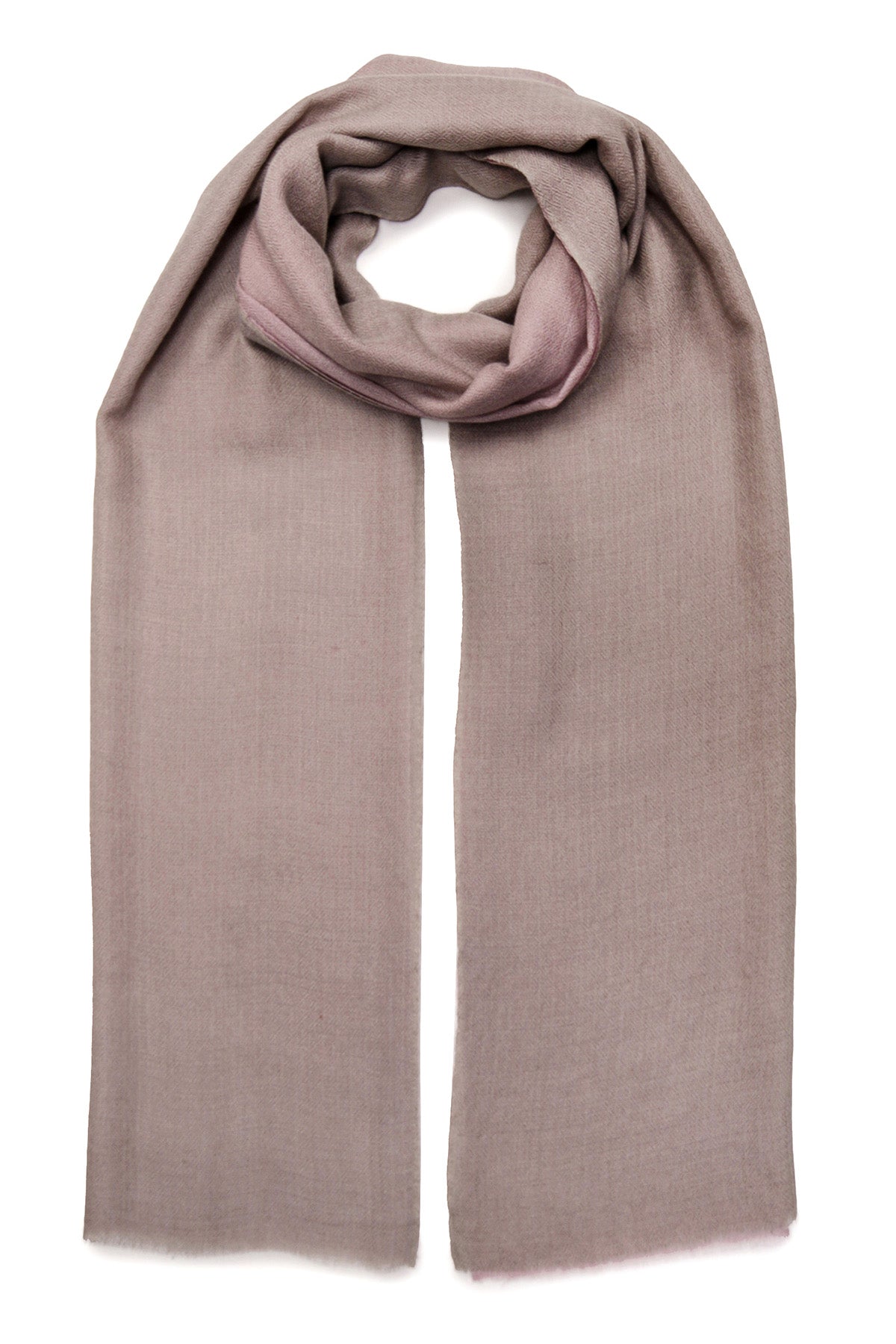 Handwoven Cashmere Ombre | Rose Pink-Taupe