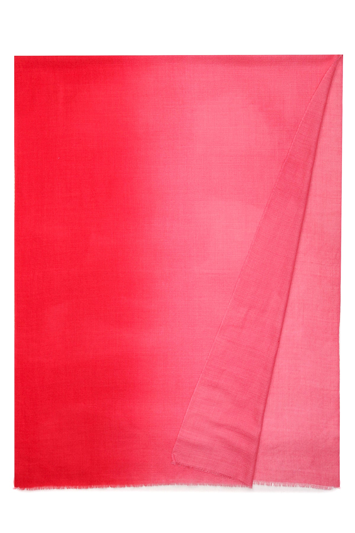 Handwoven Cashmere Ombre | Deep Red-Coral
