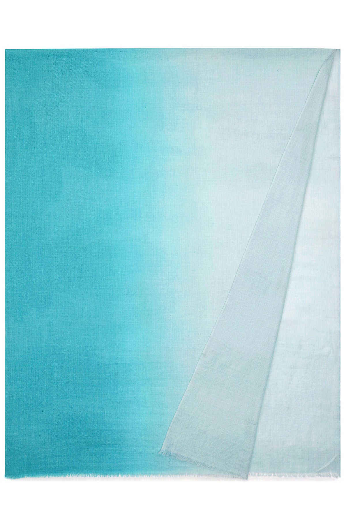 Handwoven Cashmere Ombre | Turquoise-Teal
