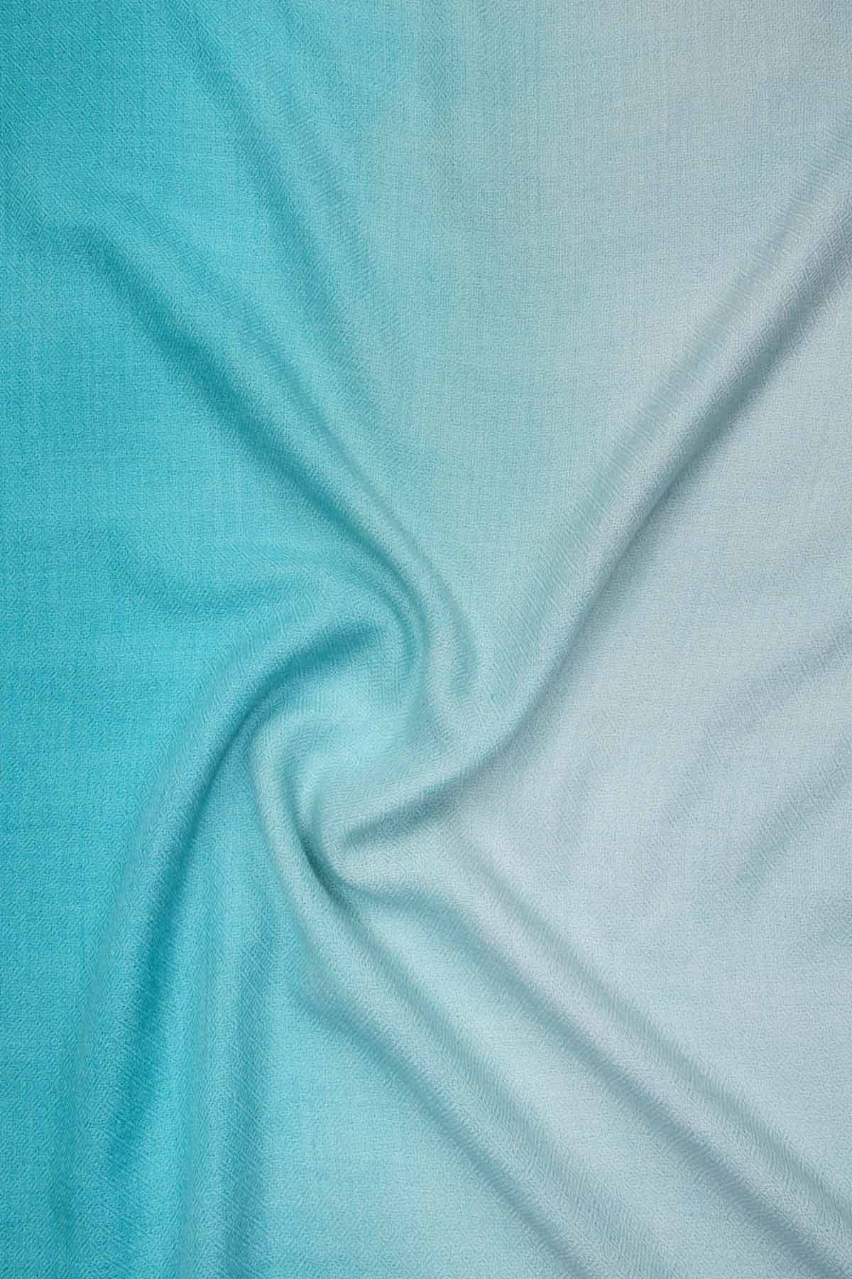 Handwoven Cashmere Ombre | Turquoise-Teal