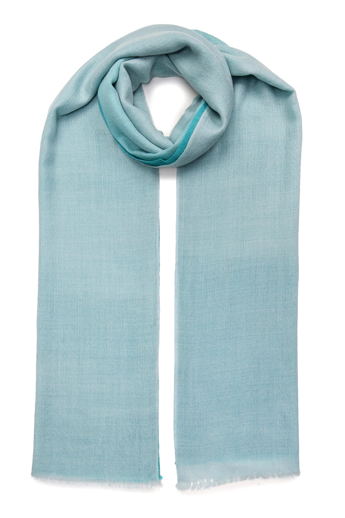 Handwoven Cashmere Ombre | Turquoise-Teal