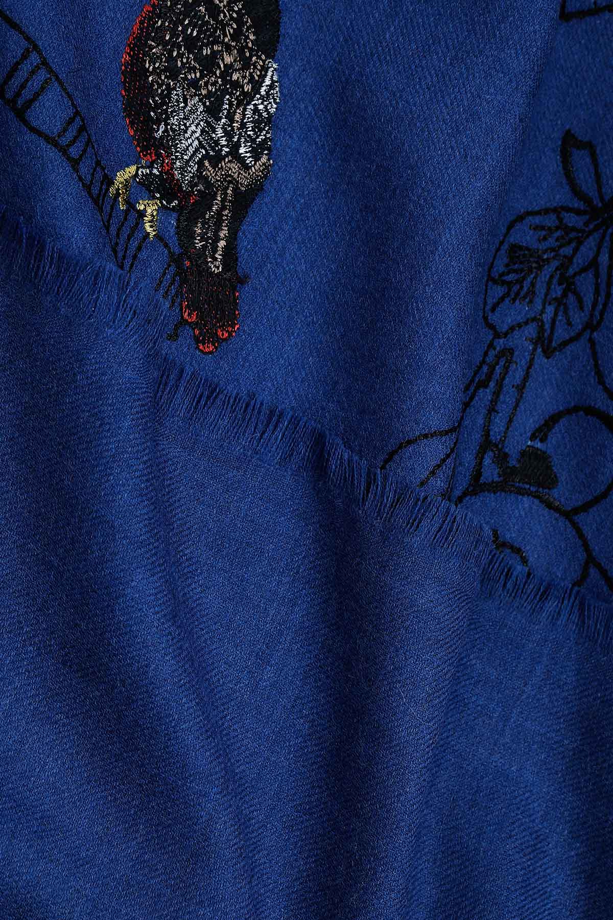 Pashmina Embroidery - Canopy | Cobalt