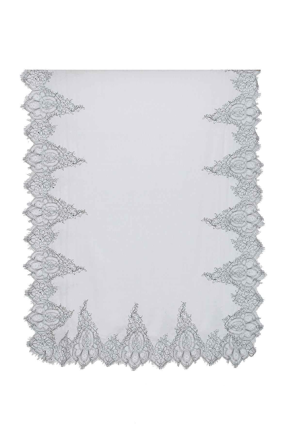 Cashmere Chantilly Lace Crest | Pale-Mist
