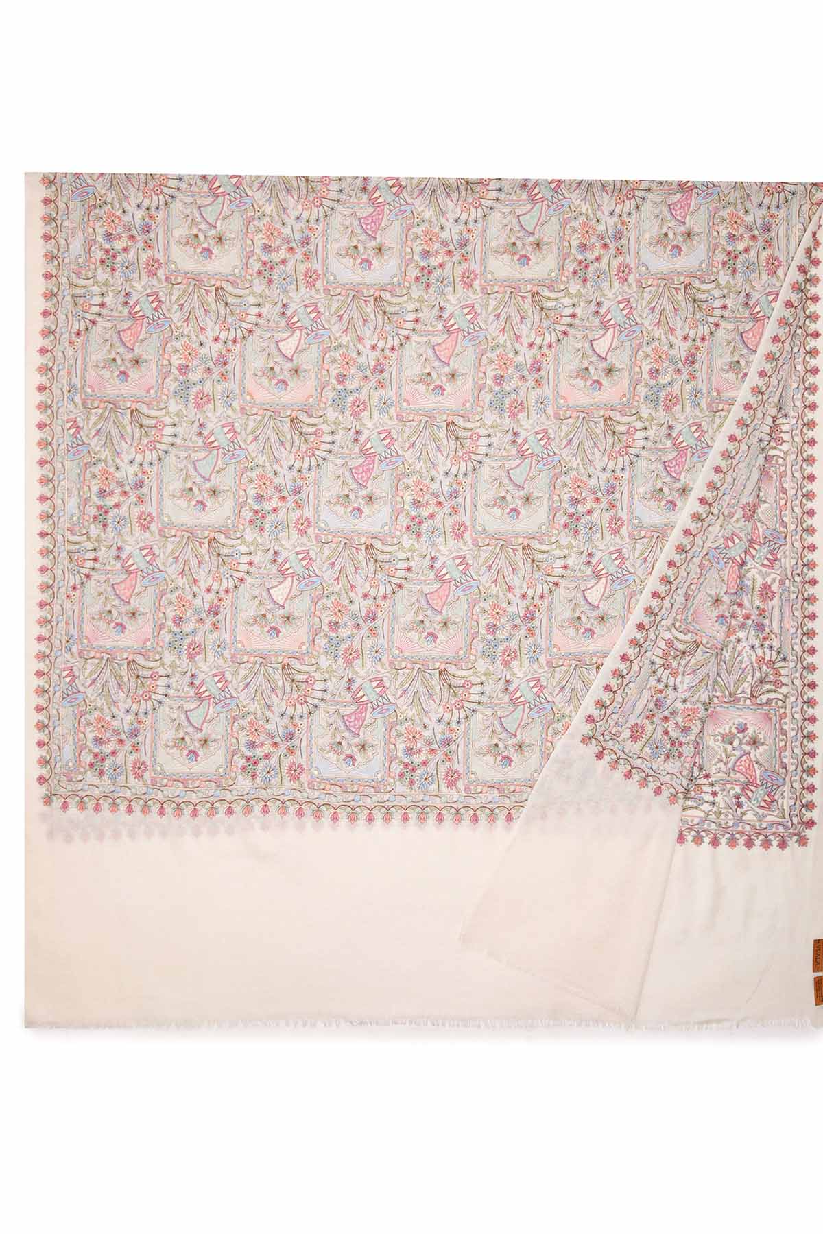Cashmere Jardin Tapestry | Cream-Raspberry