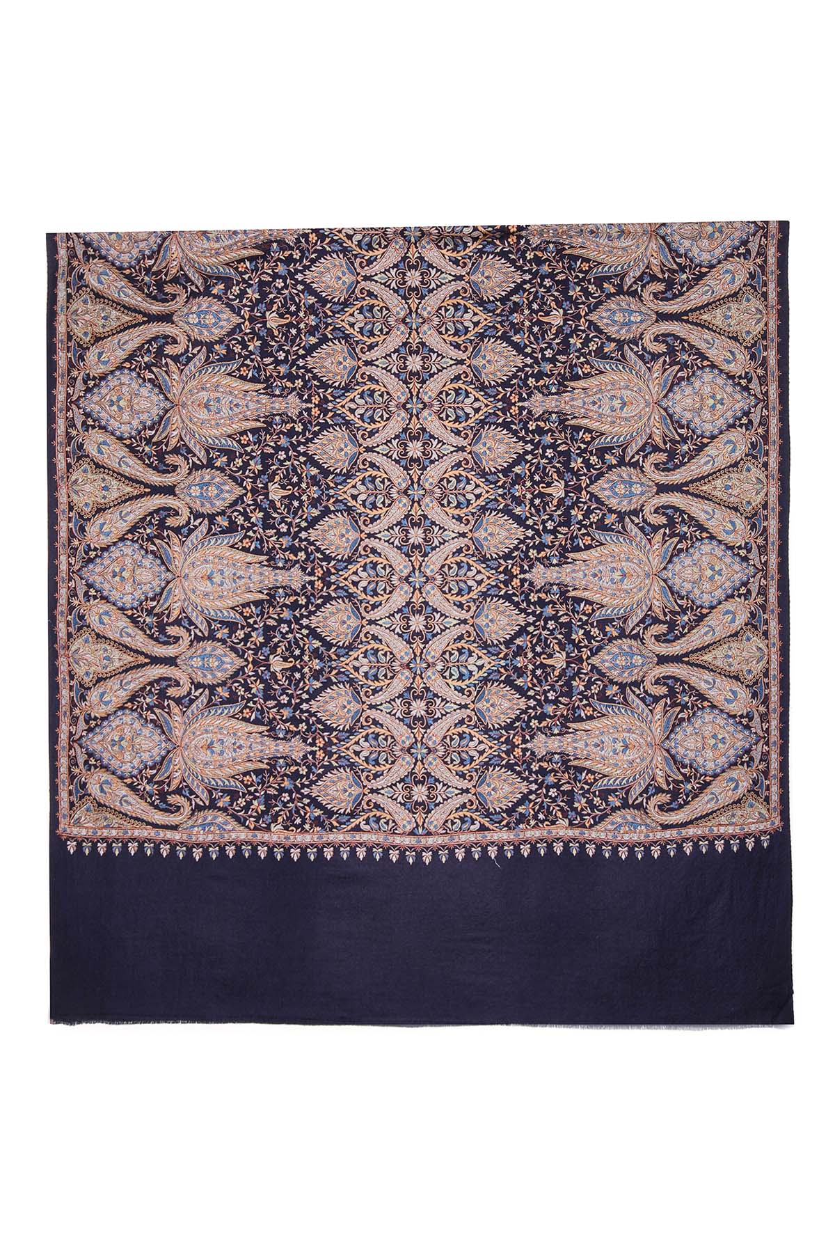 Cashmere Imperial Garden | Aubergine-Tan