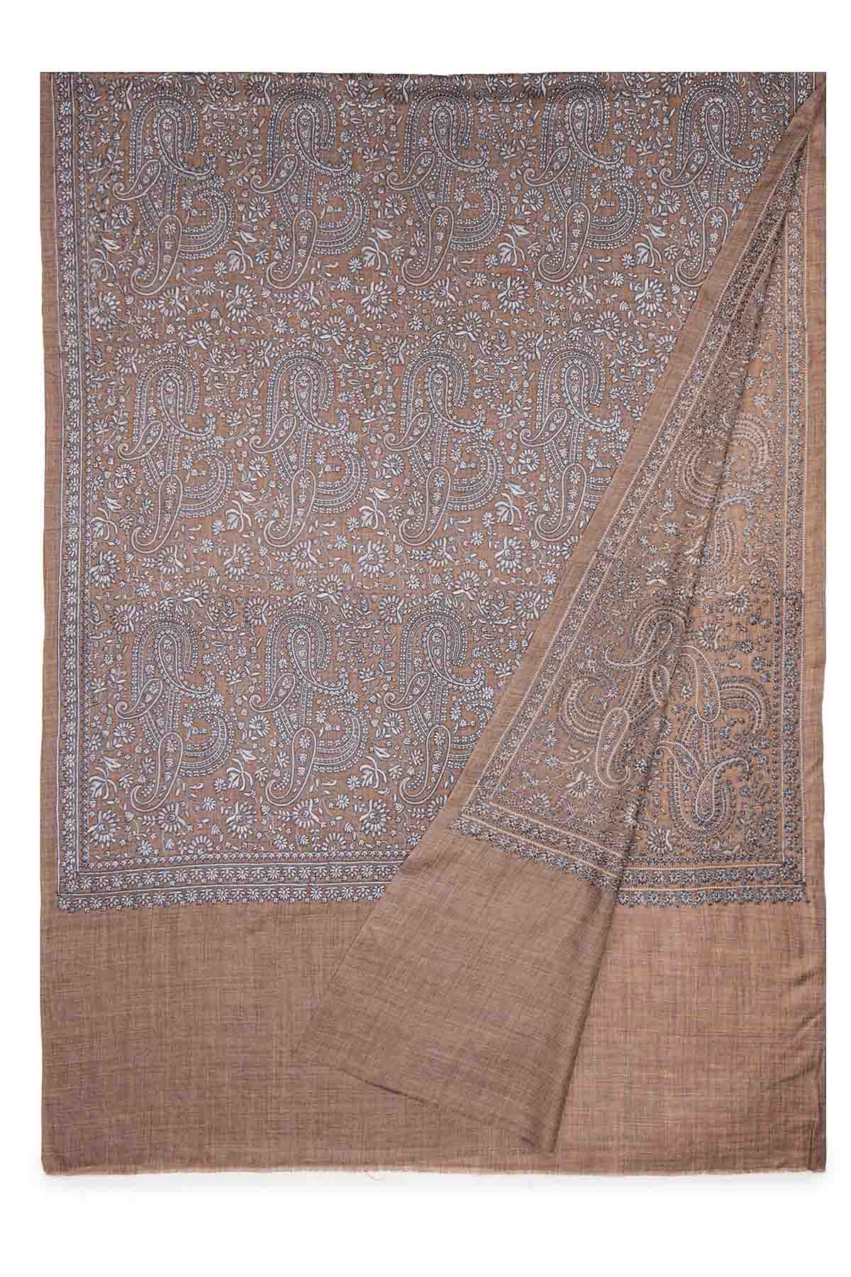 Pashmina Tapestry Paisley Trio | Taupe Brown