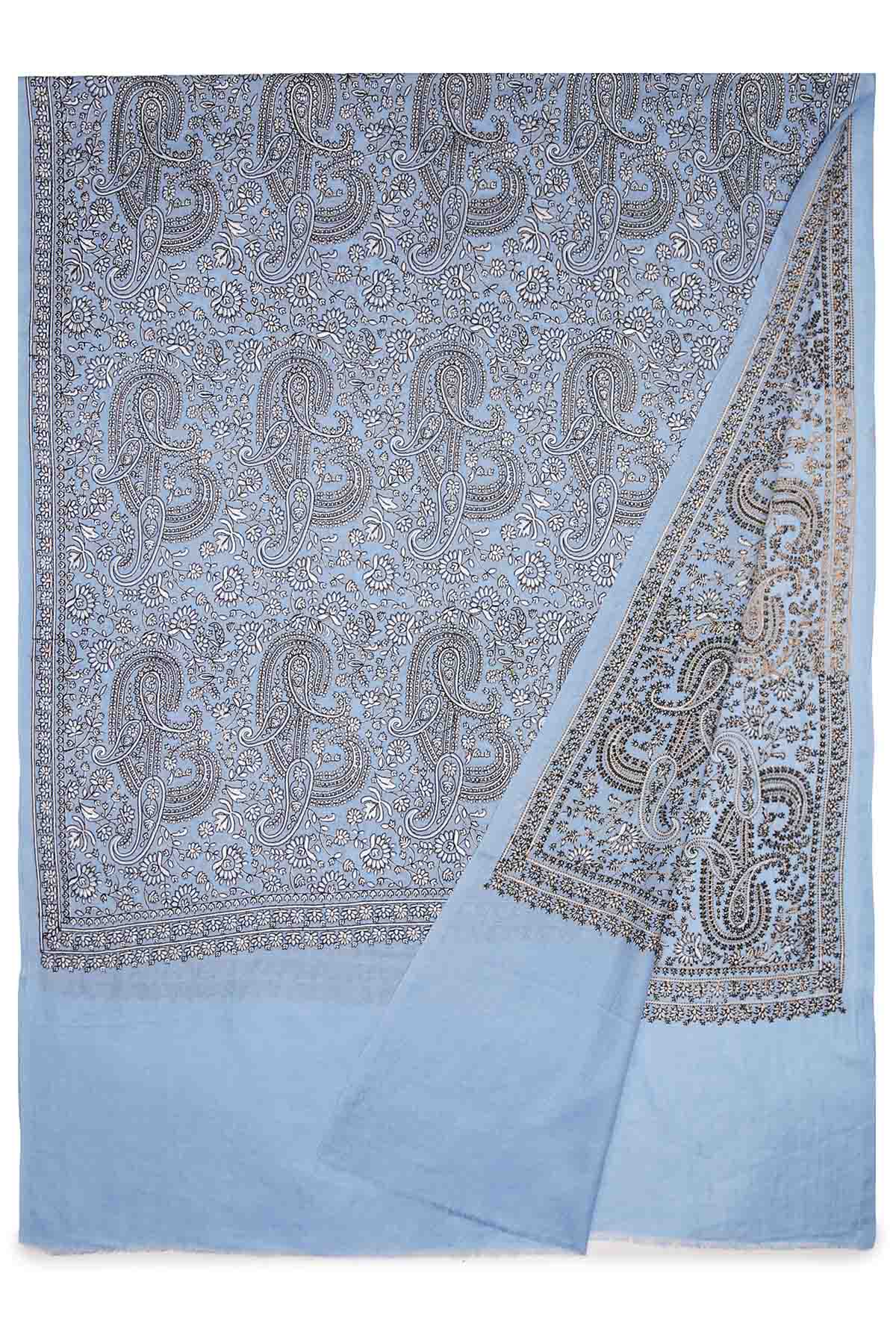 Pashmina Tapestry Paisley Trio | Cornflower Blue