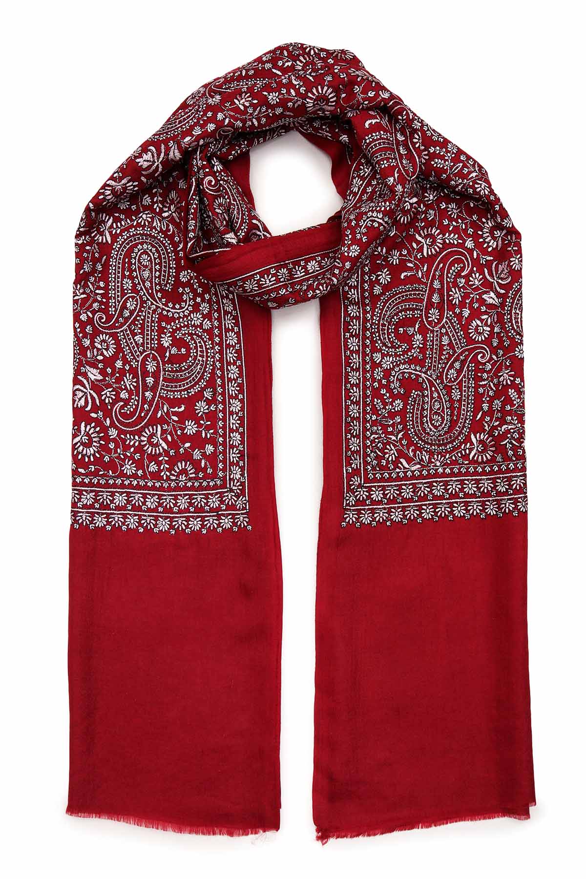 Pashmina Tapestry Paisley Trio | Crimson