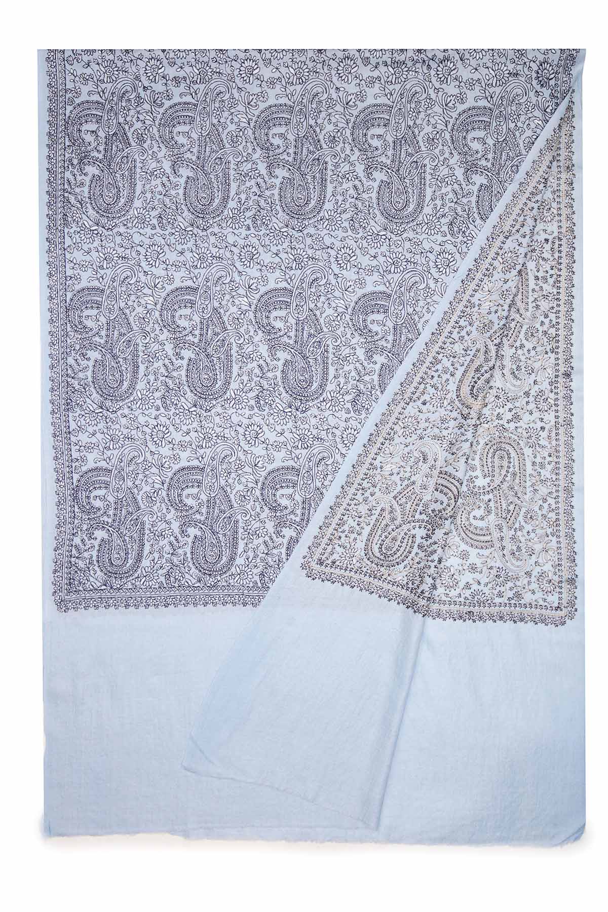 Pashmina Tapestry Paisley Trio | Powder Blue