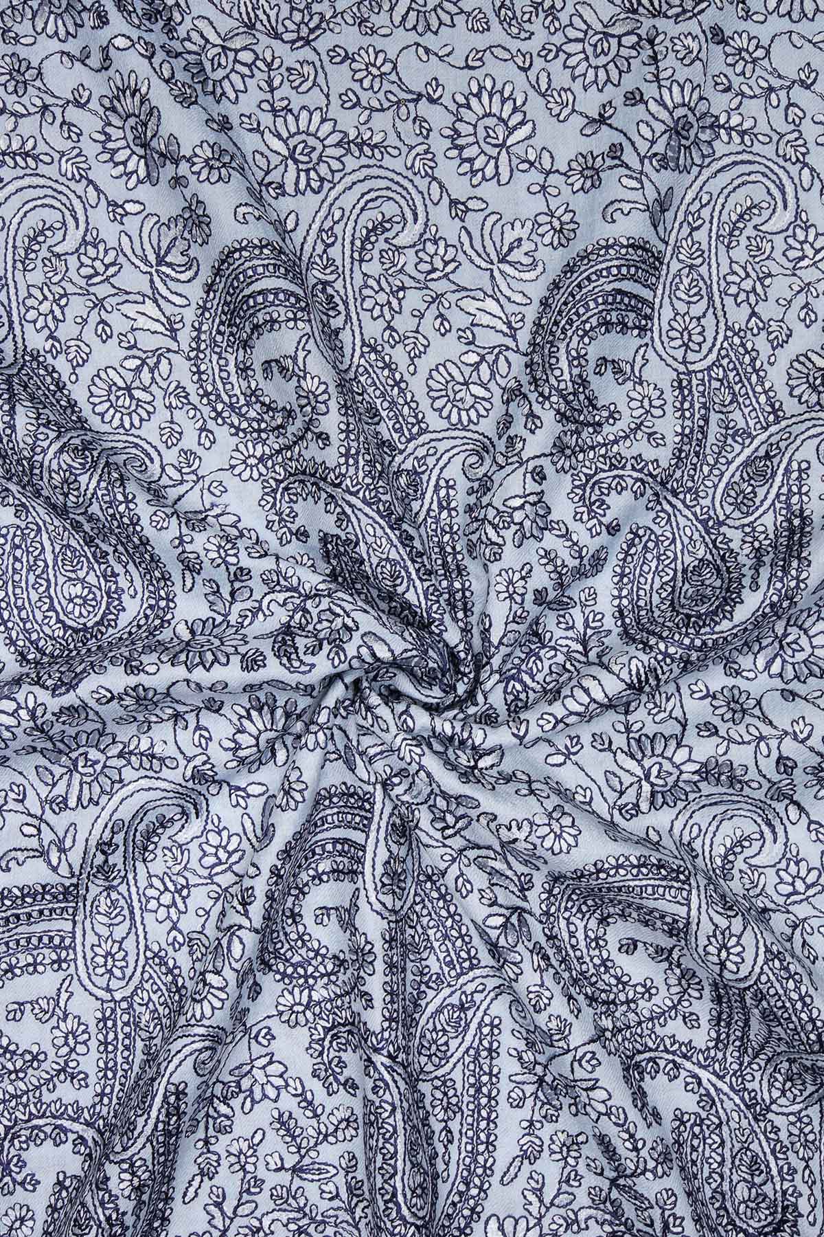 Pashmina Tapestry Paisley Trio | Powder Blue
