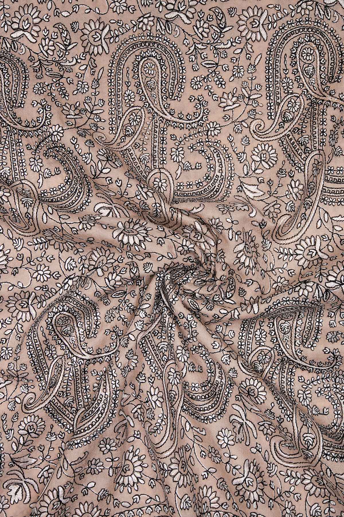 Pashmina Tapestry Paisley Trio | Nude beige