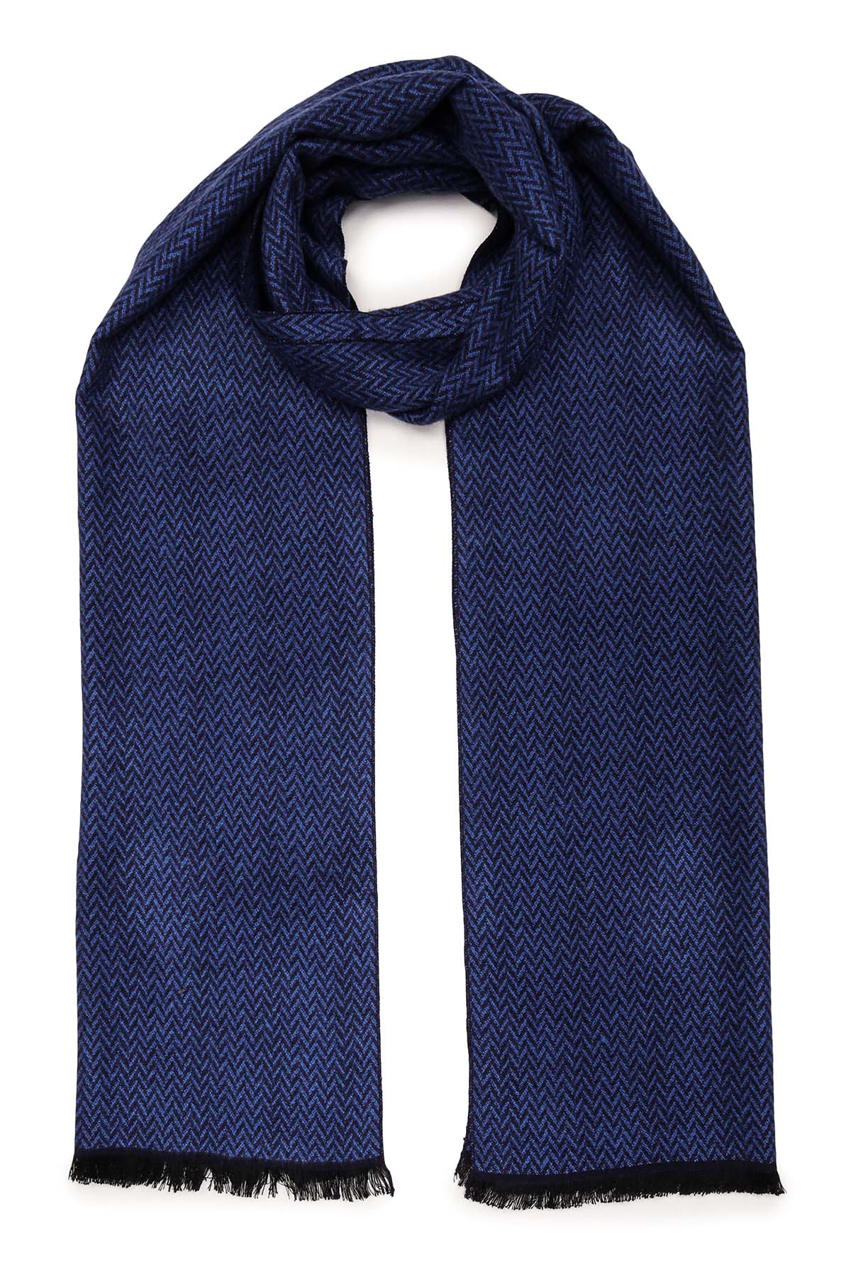 Pashmina Muffler Herringbone | Royal-Blue