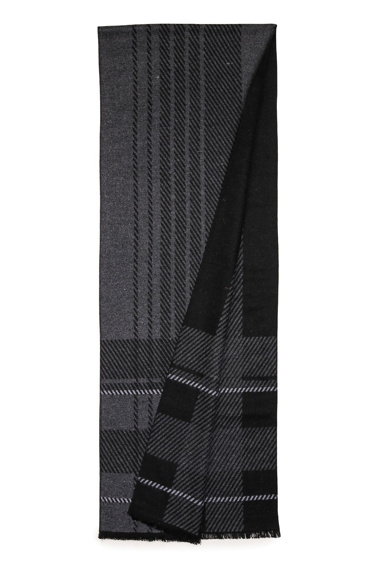 Pashmina Muffler Plaid | Dark-Melange
