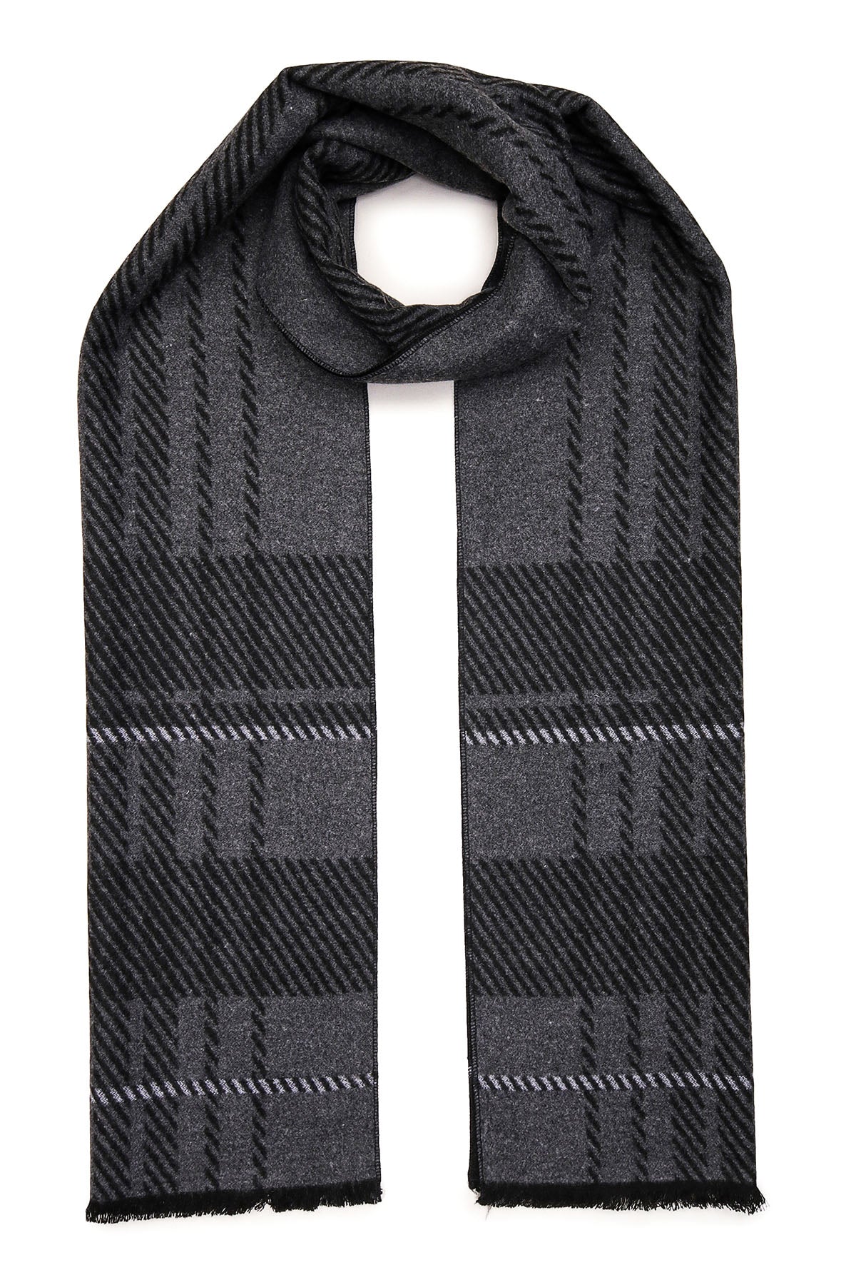 Pashmina Muffler Plaid | Dark-Melange