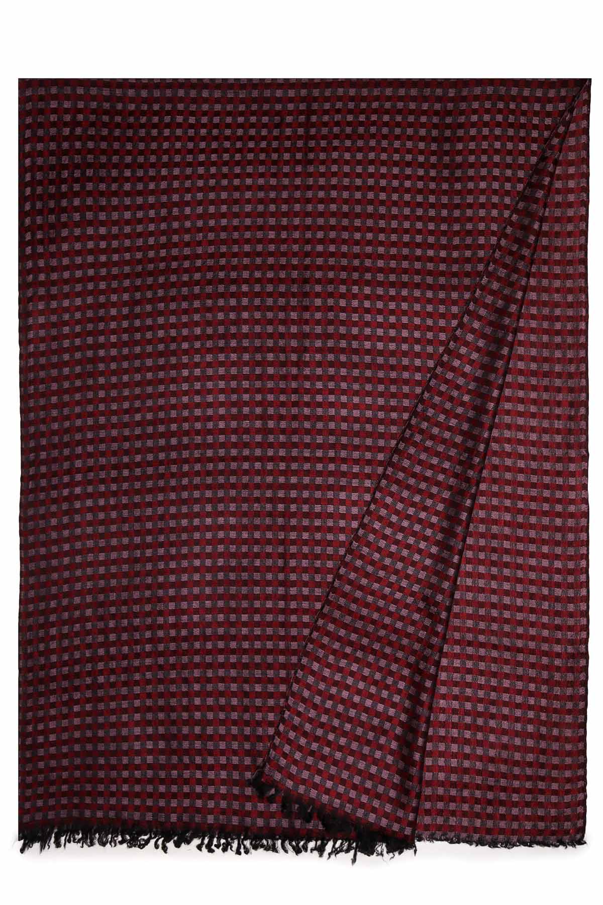 Cashmere Highlands Checkerboard | Maroon-Burgundy