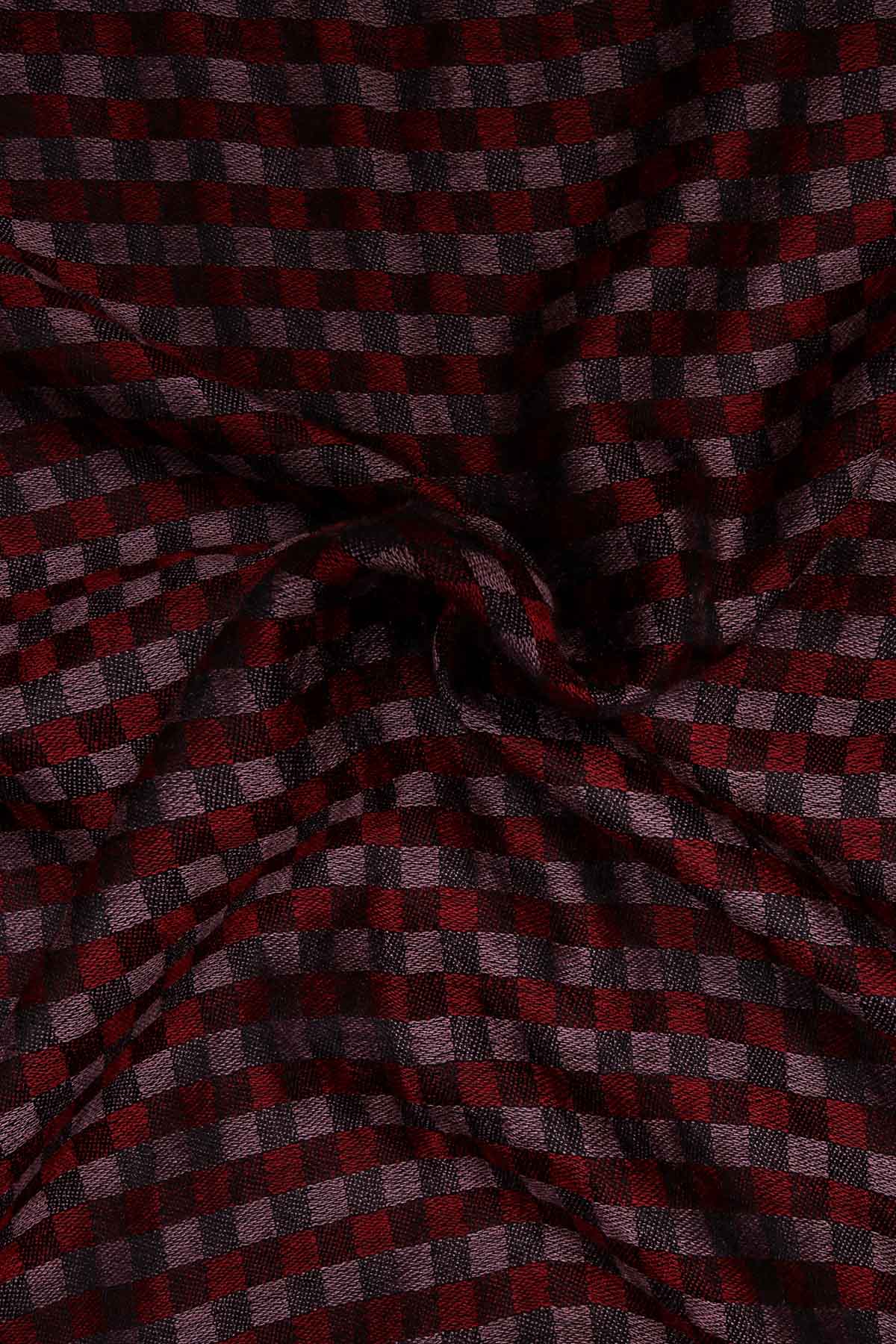Cashmere Highlands Checkerboard | Maroon-Burgundy