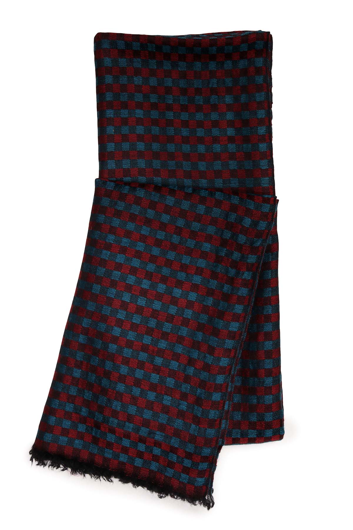Cashmere Highlands Checkerboard | Crimson-Burgundy
