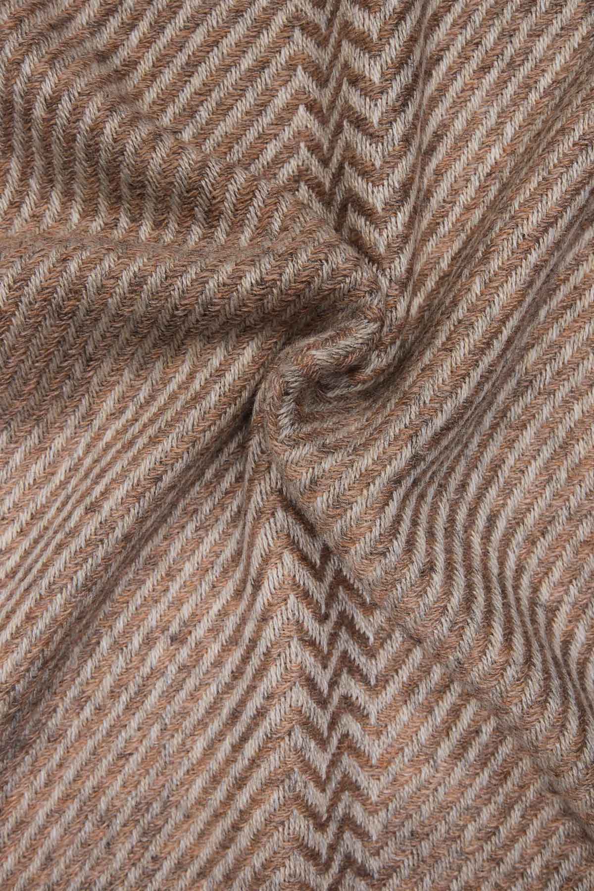 Pashmina Muffler Bordered Herringbone | Camel