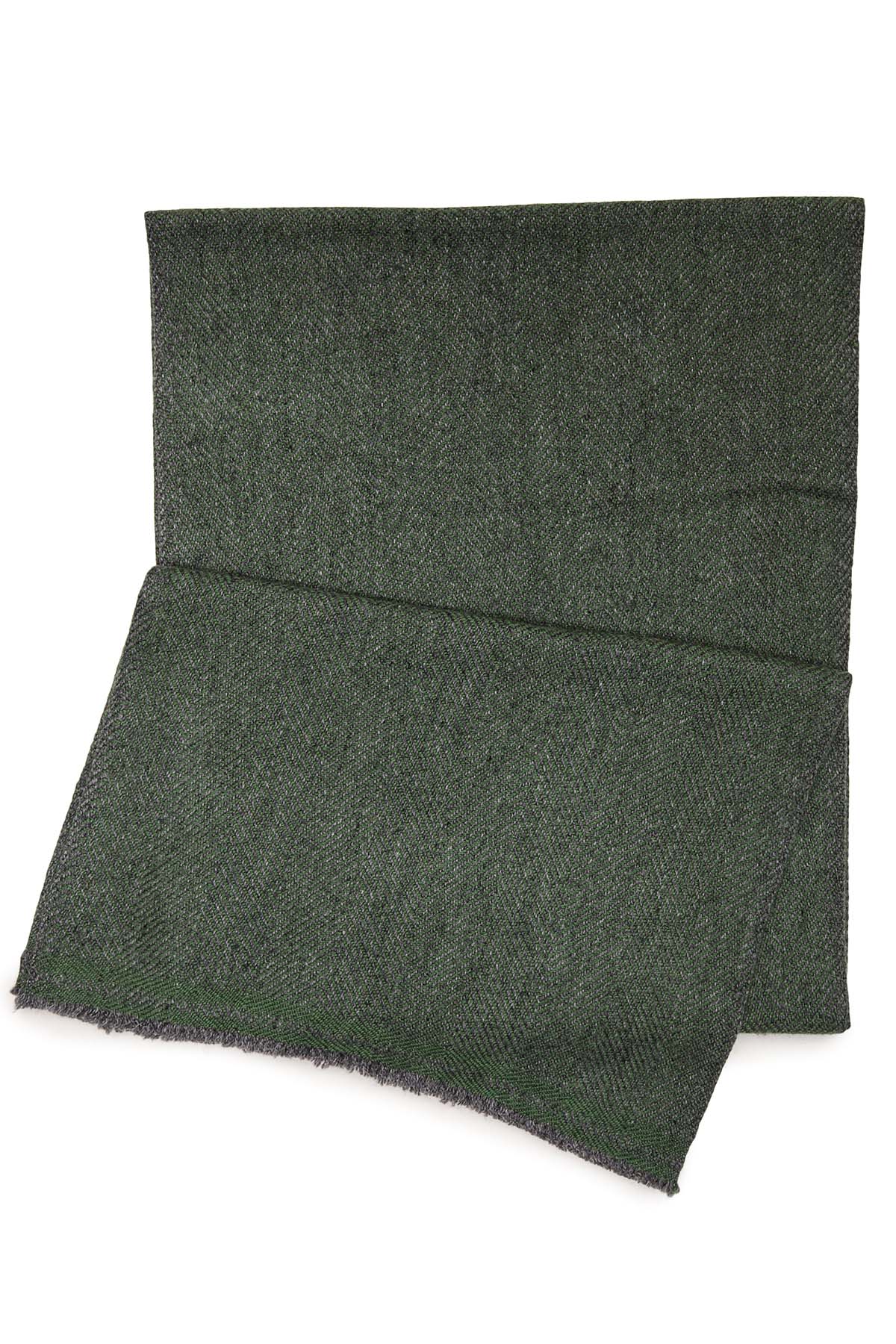 Pashmina Muffler Herringbone | Forest-Green