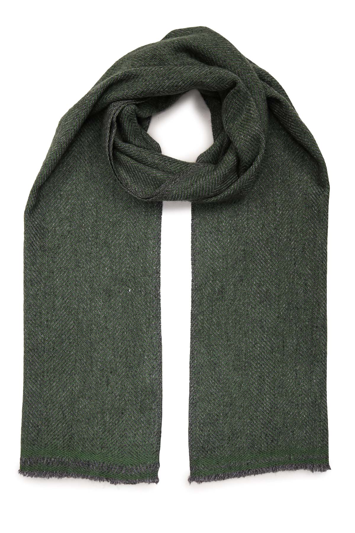 Pashmina Muffler Herringbone | Forest-Green