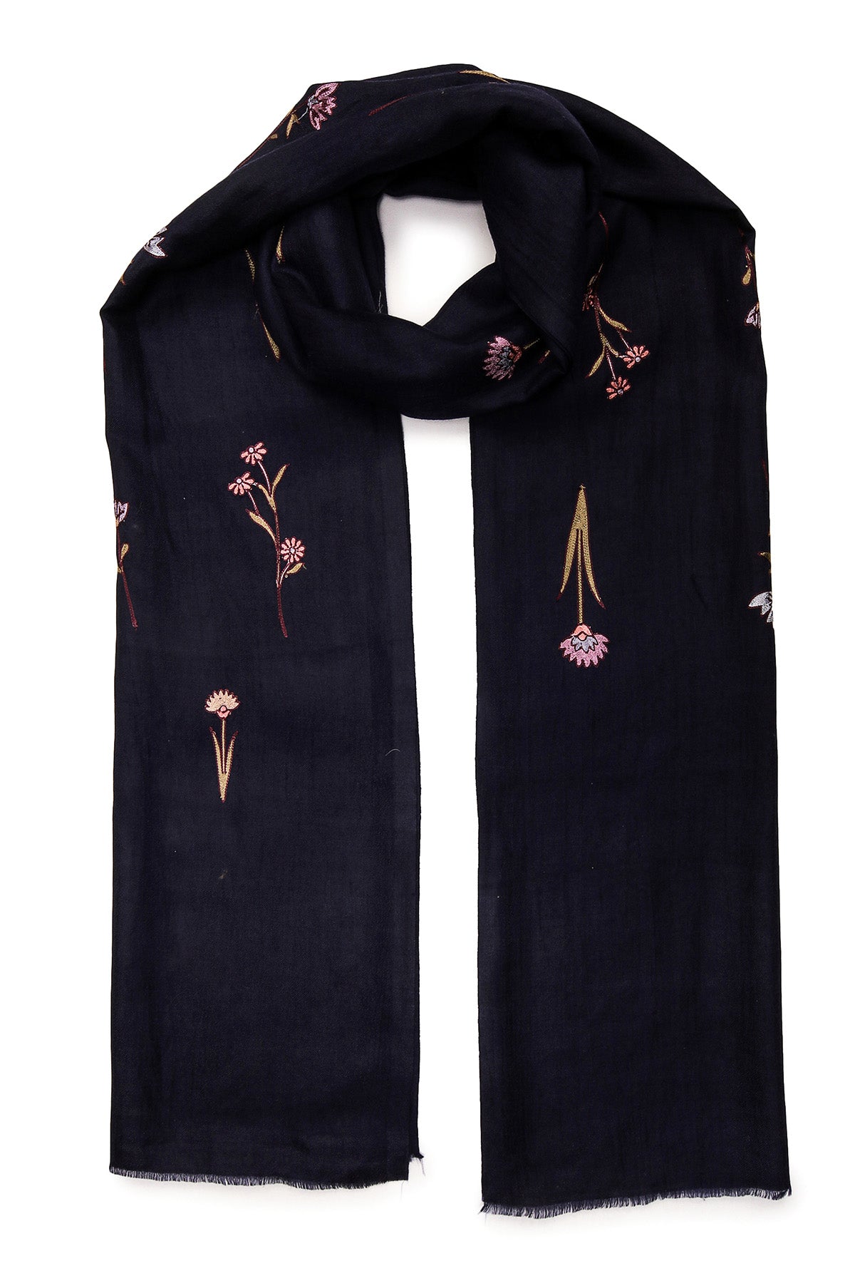 Cashmere Floral Cascade | Mignight-Navy