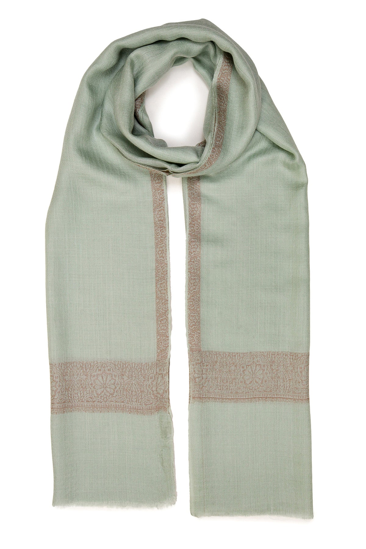 Pashmina Birds Eye - Halo Edge | Sage-Mint