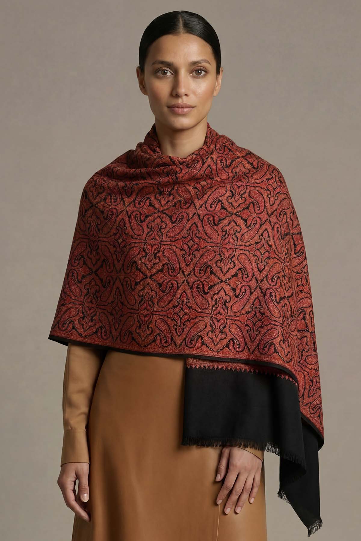 Cashmere Pasiley Lattice | Maroon