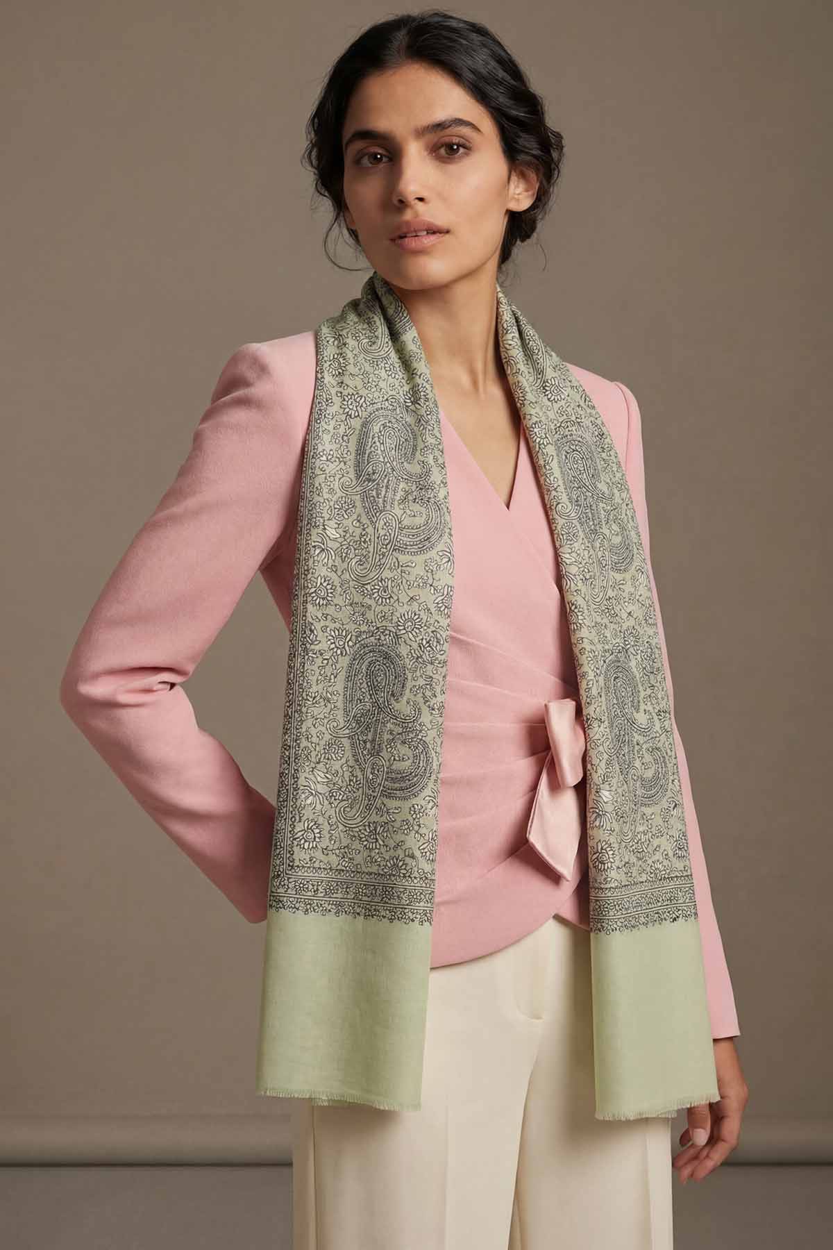 Pashmina Tapestry Paisley Trio | Pistachio