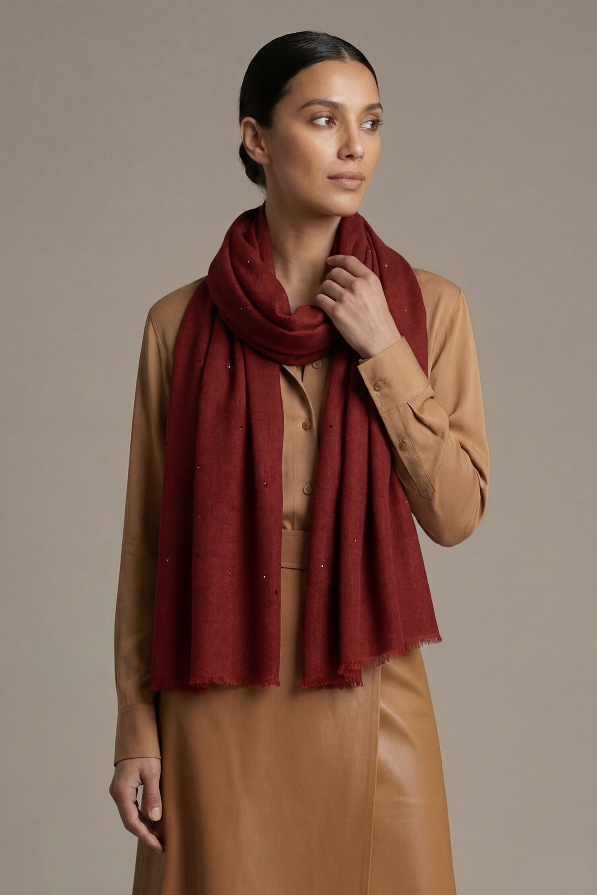 Pashmina Swarovski Starlight | Burgundy