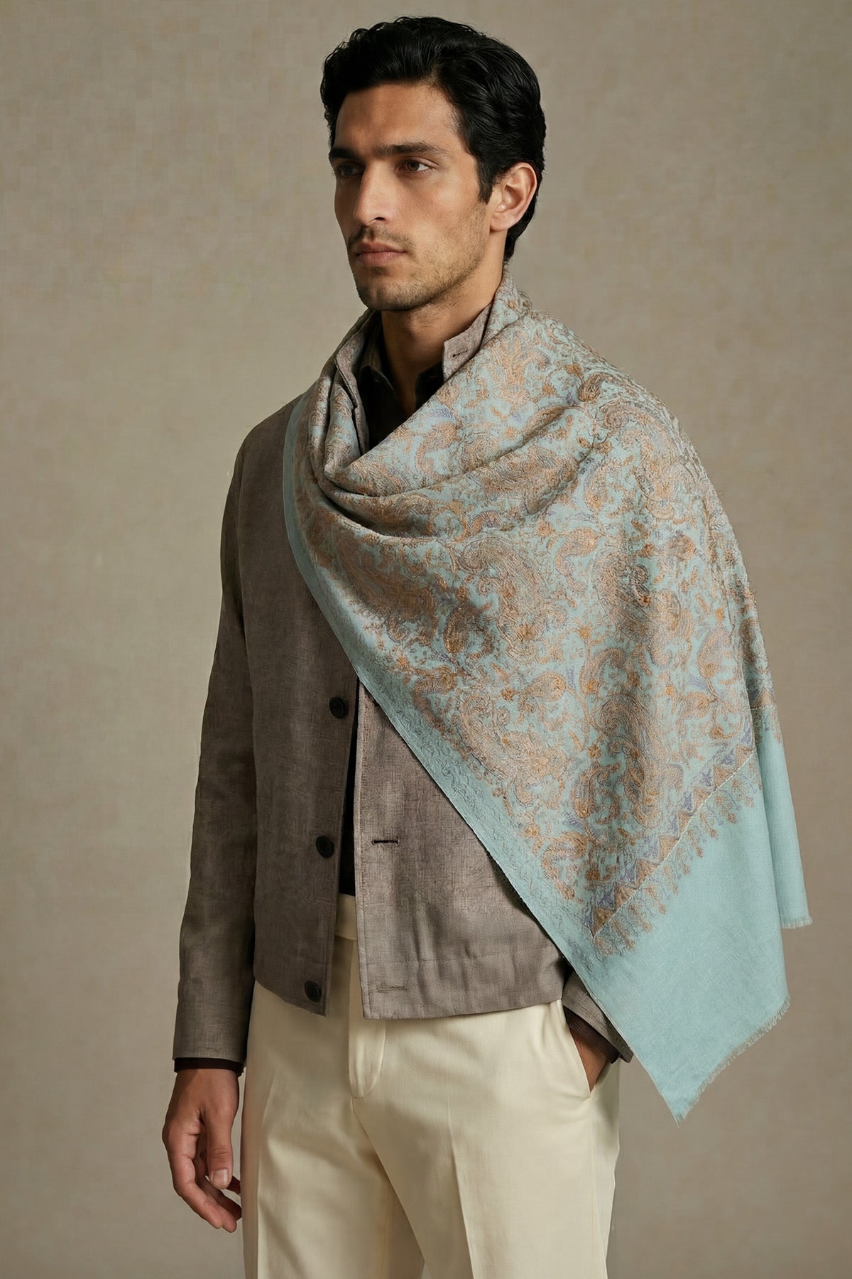 Pashmina Tapestry Paisley Field | Rose-Copper