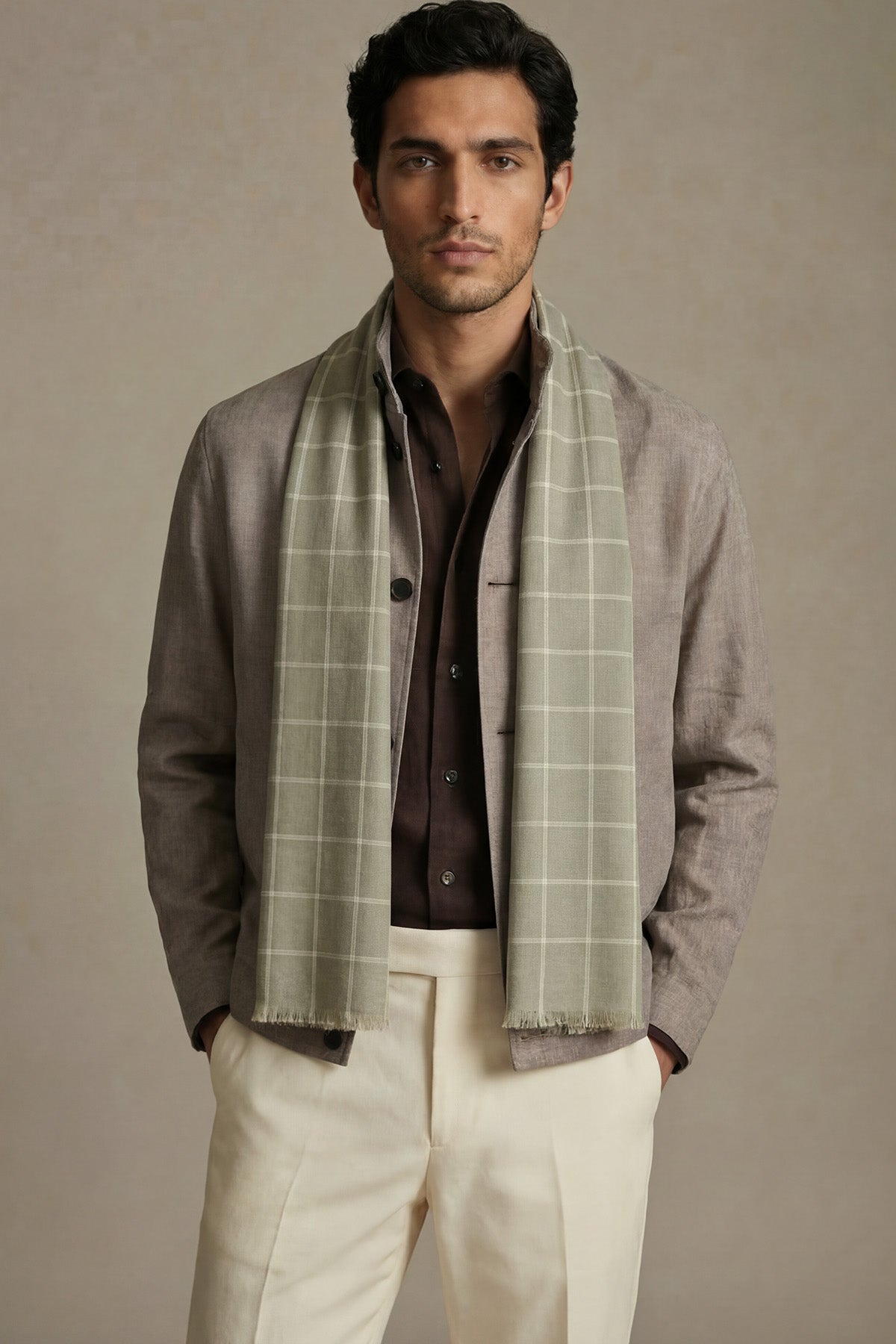Cashmere Highlands Windowpane | Sage