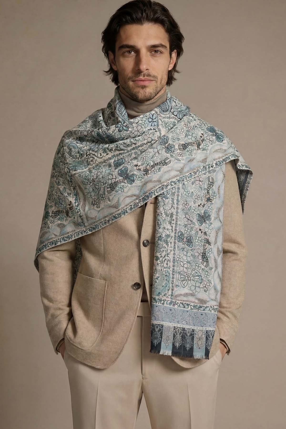 Cashmere Reverie | Teal-Grey