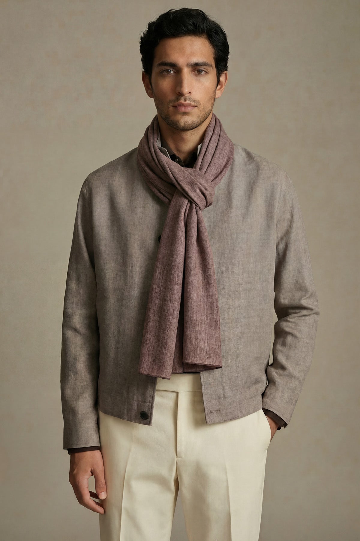 Khadi Pashmina | Heathered-Mauve