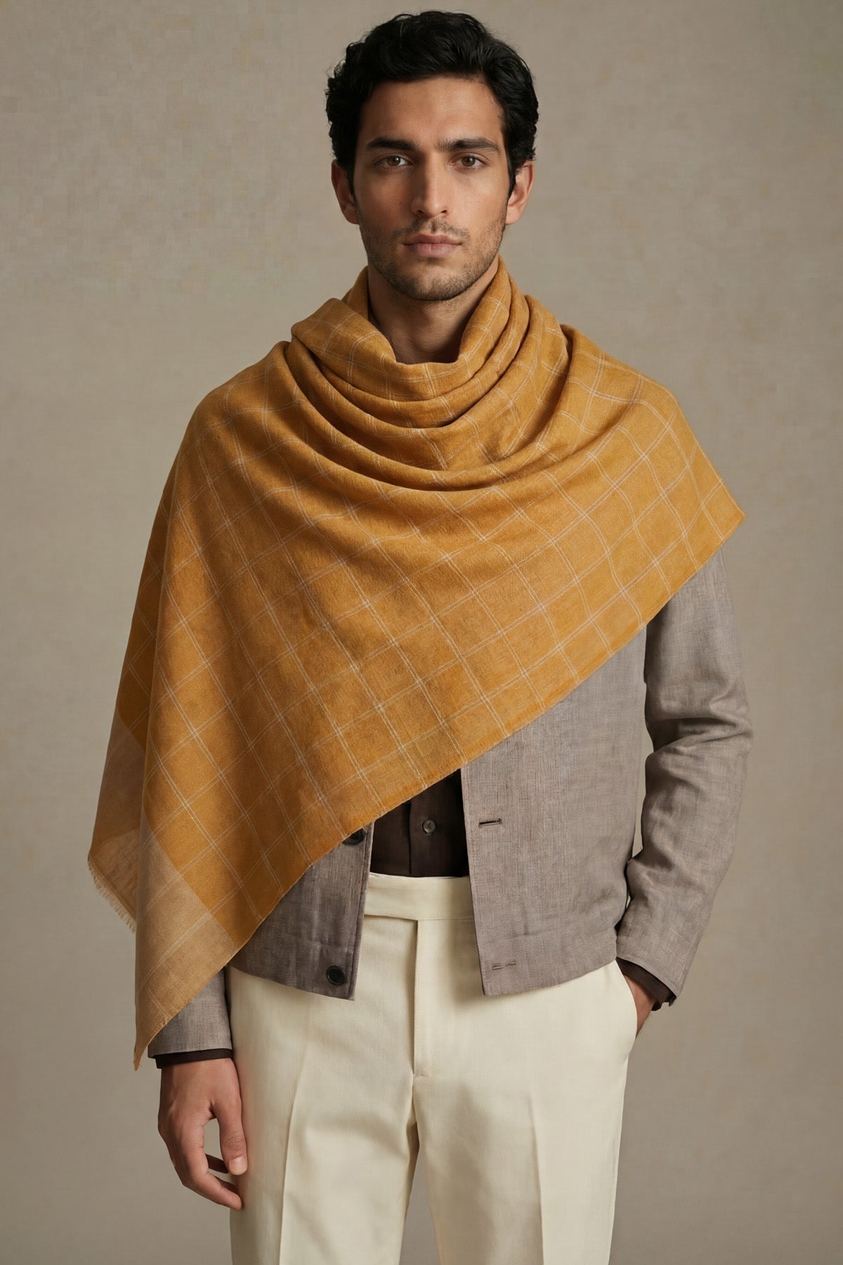 Cashmere Highlands Windowpane | Amber
