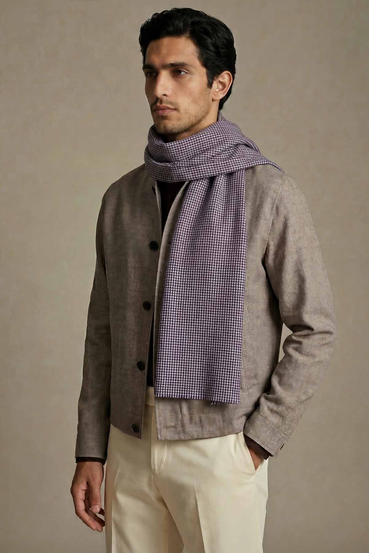 Cashmere Highlands Checkerboard | Purple-Grey