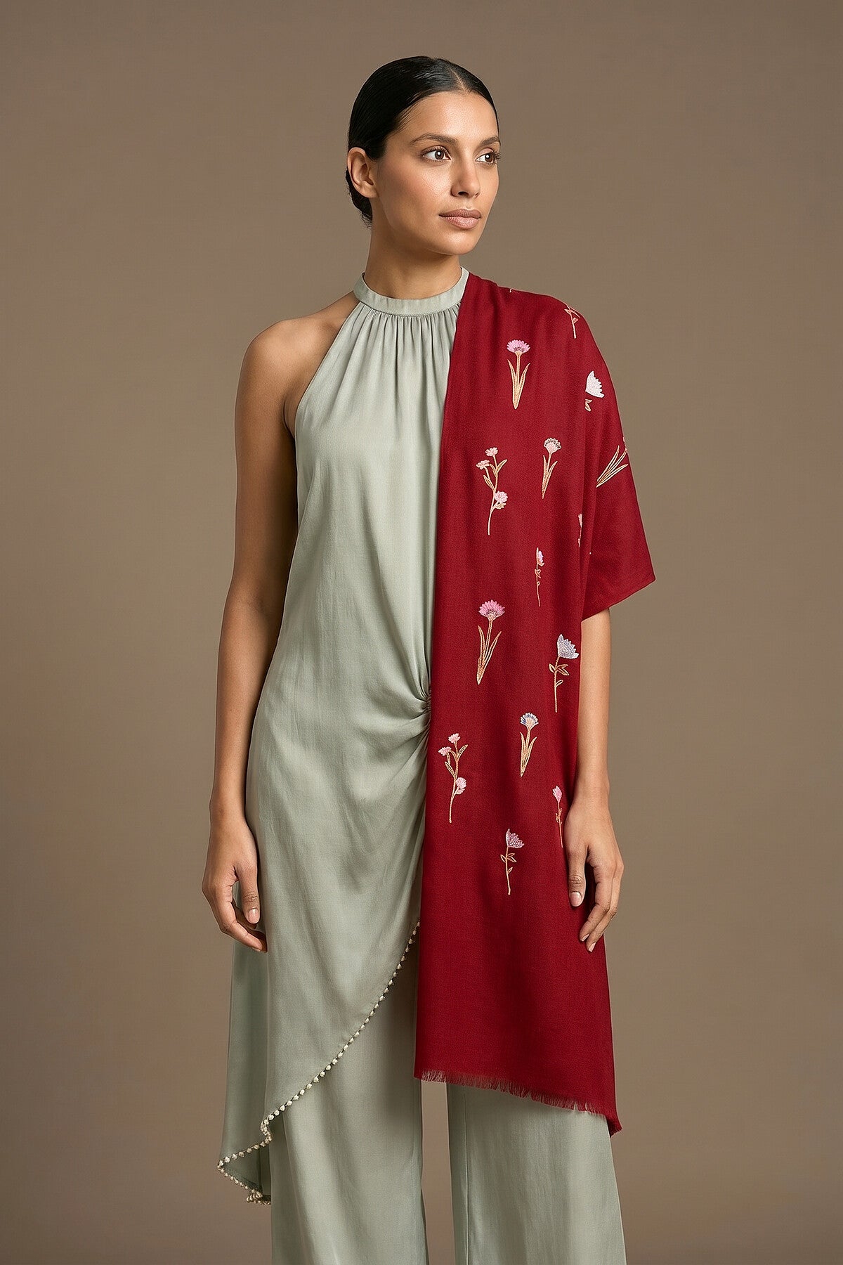 Cashmere Floral Cascade | Crimson