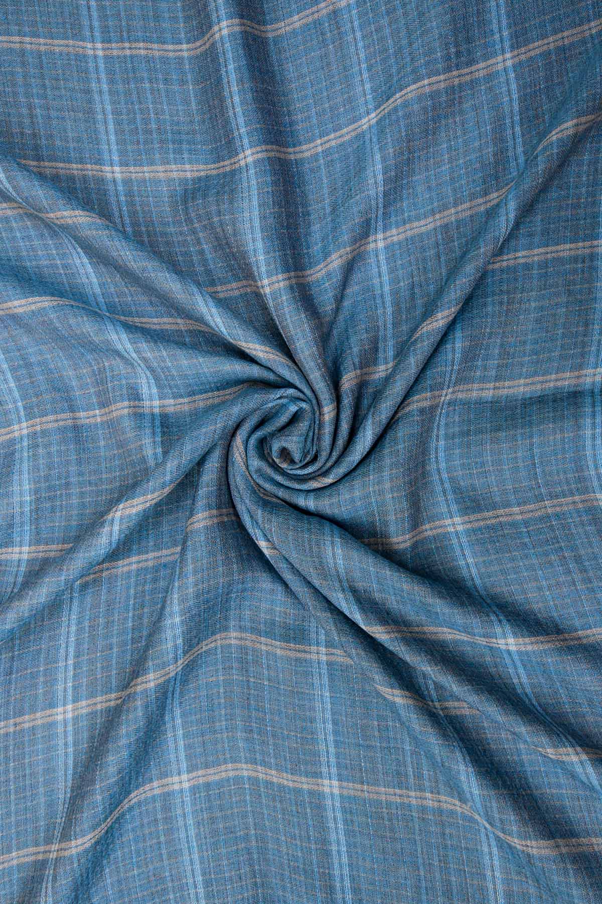 Cashmere Highlands Windowpane | Mid-Blue