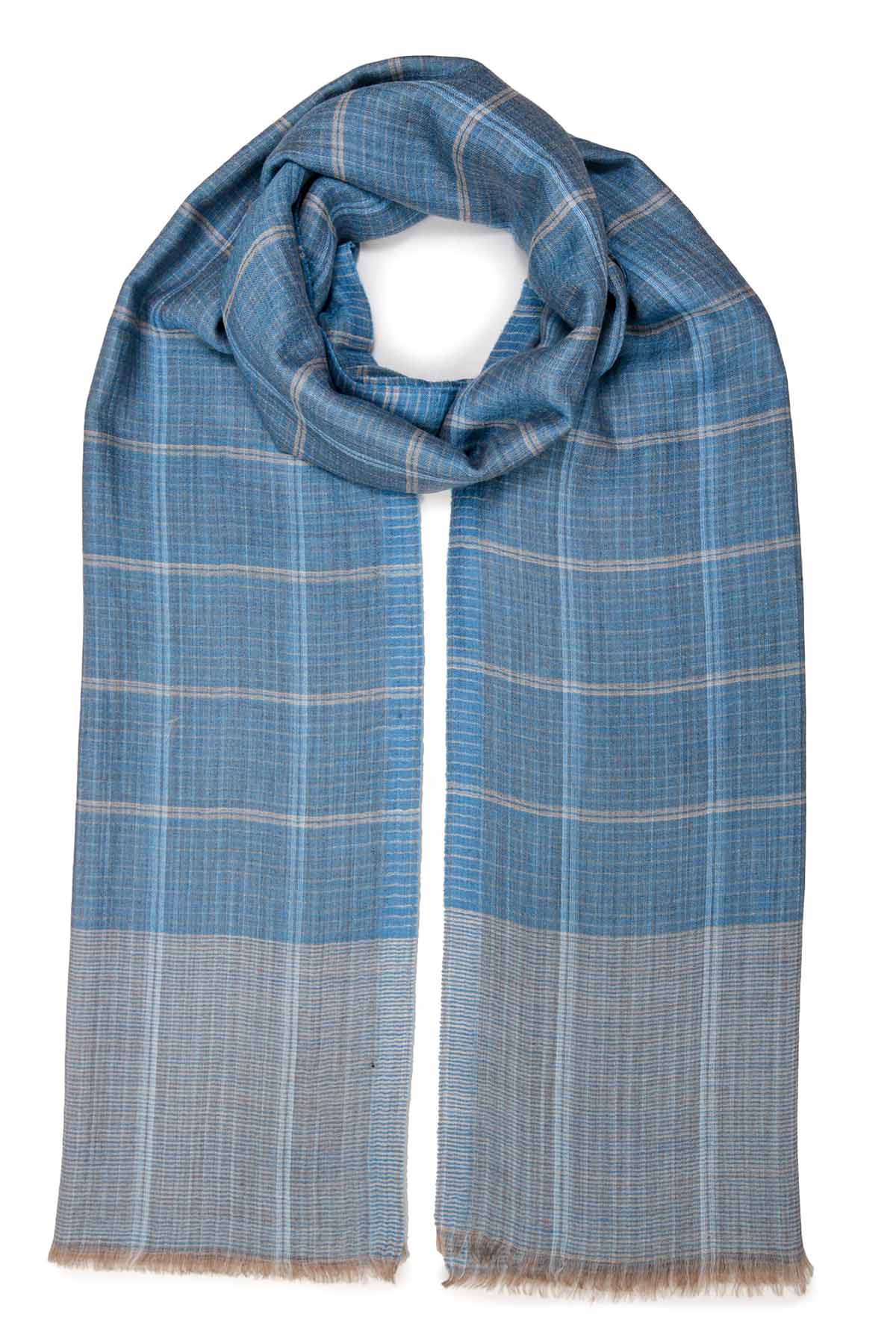 Cashmere Highlands Windowpane | Mid-Blue