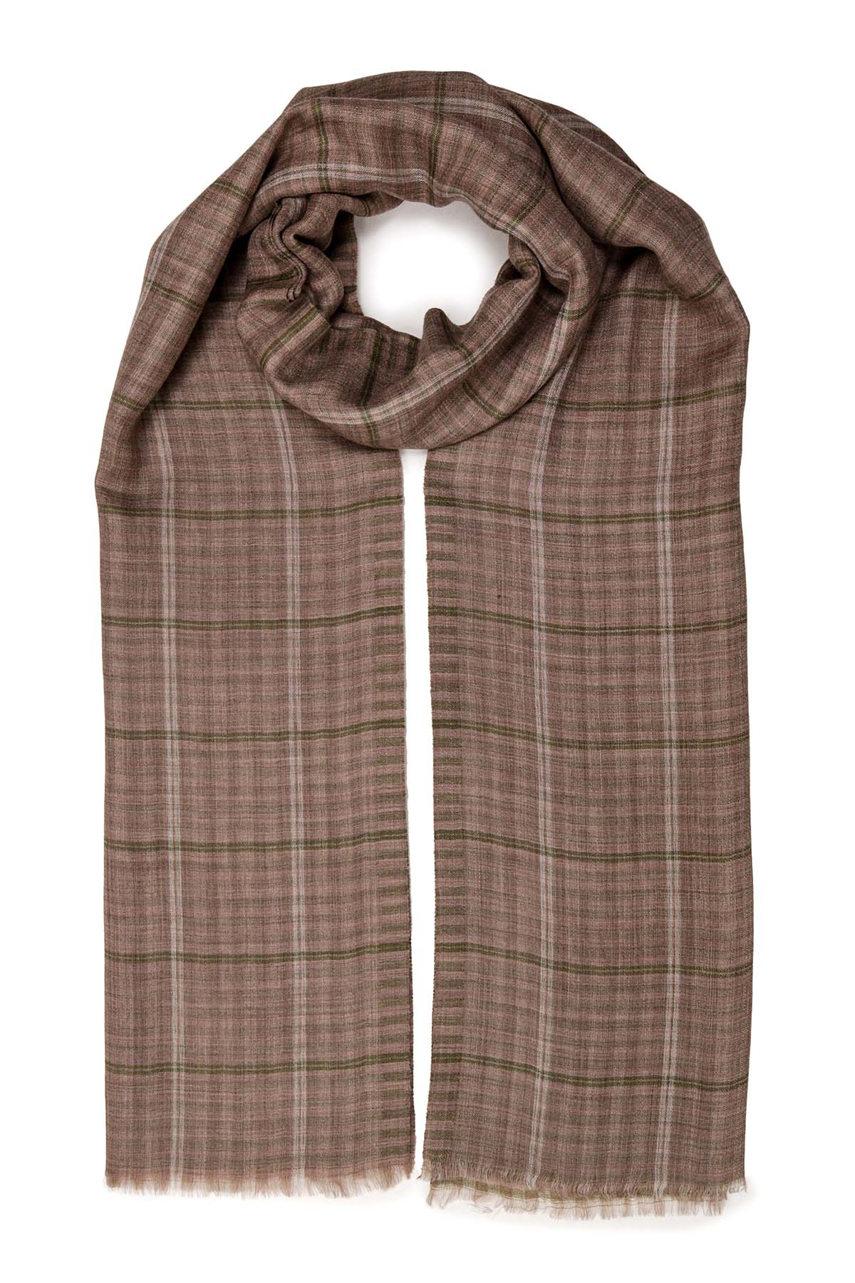 Cashmere Highlands Multiline Checks | Rose-Brown