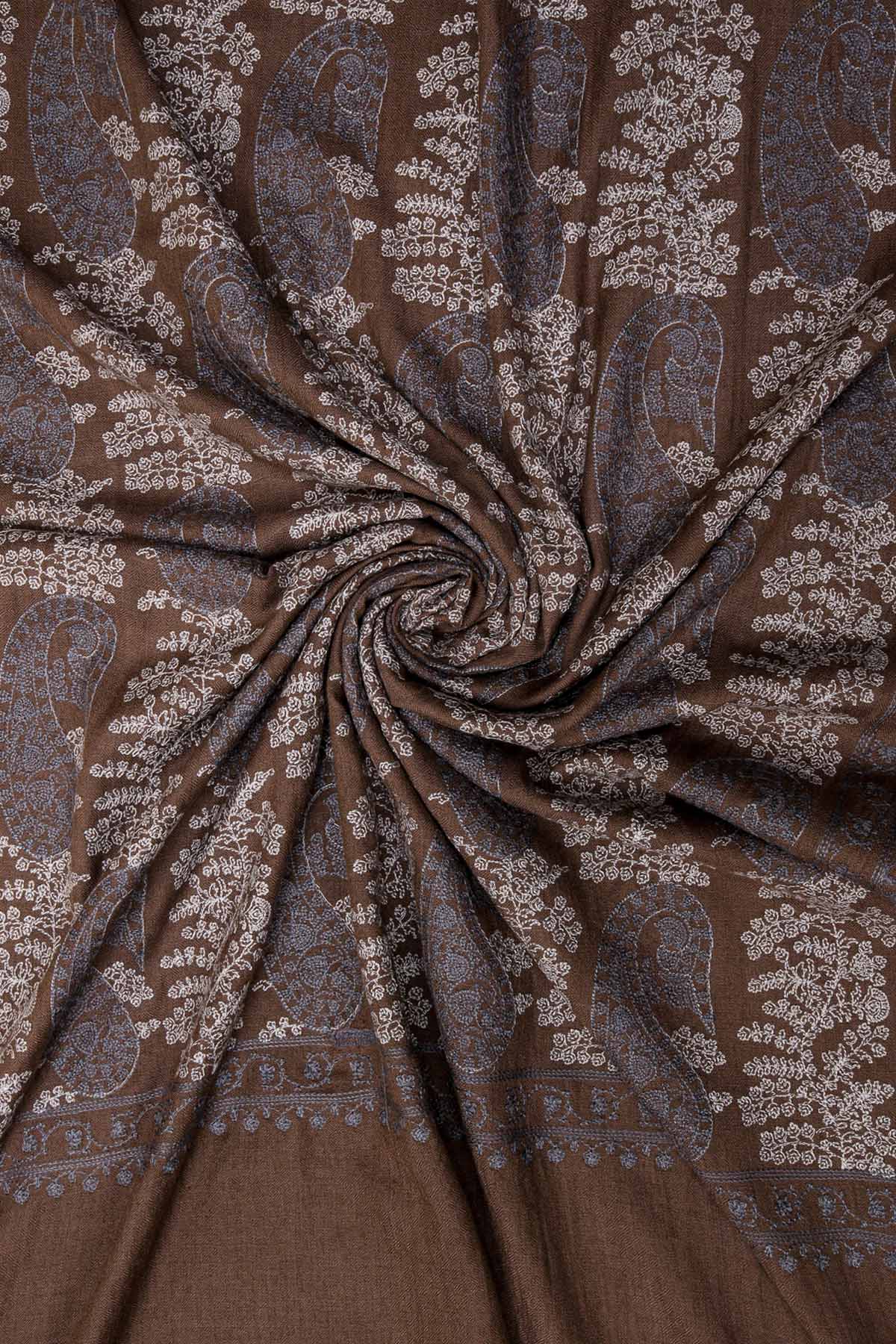 Pashmina Tapestry Paisley Array | Chocolate