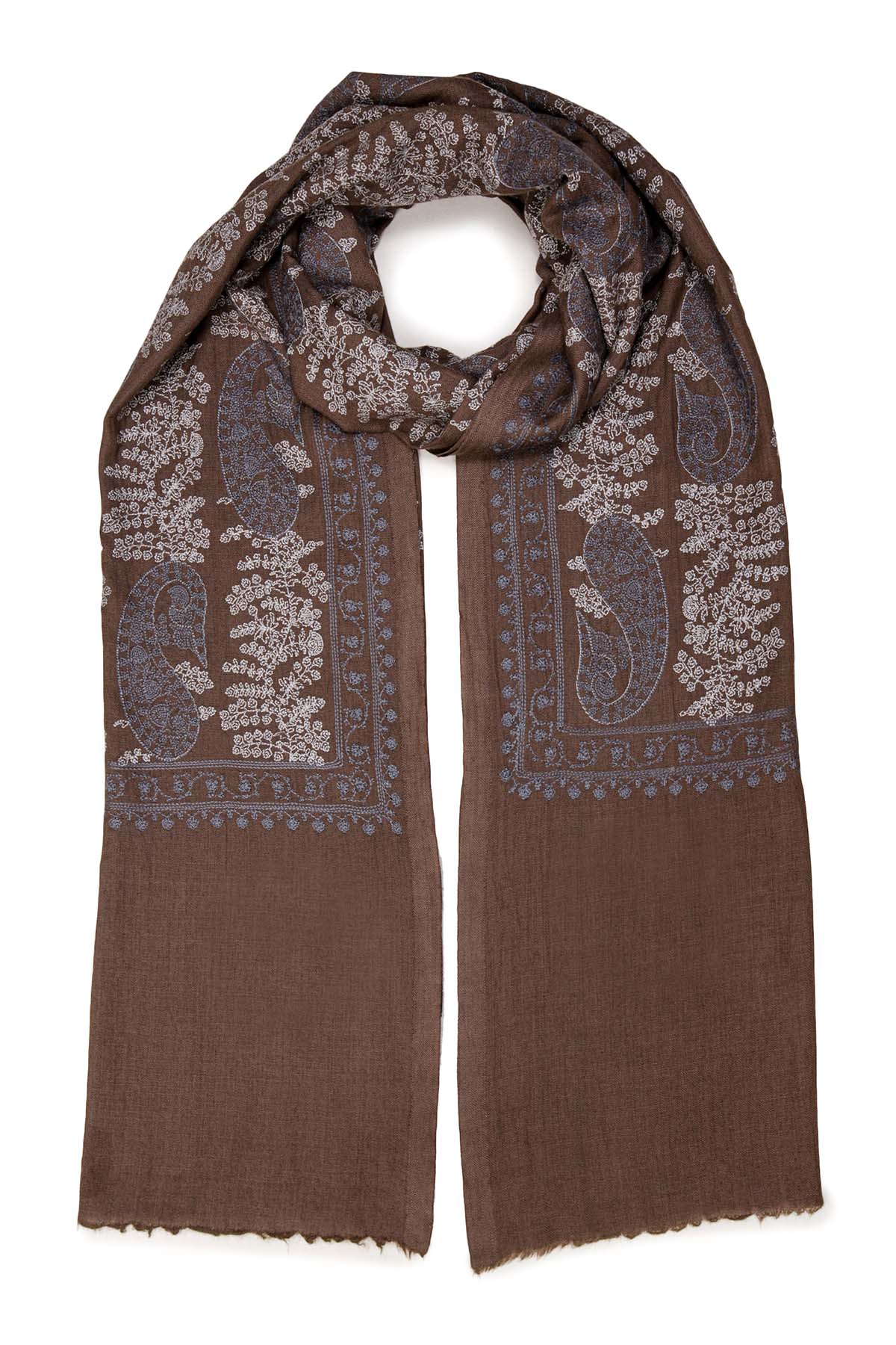 Pashmina Tapestry Paisley Array | Chocolate