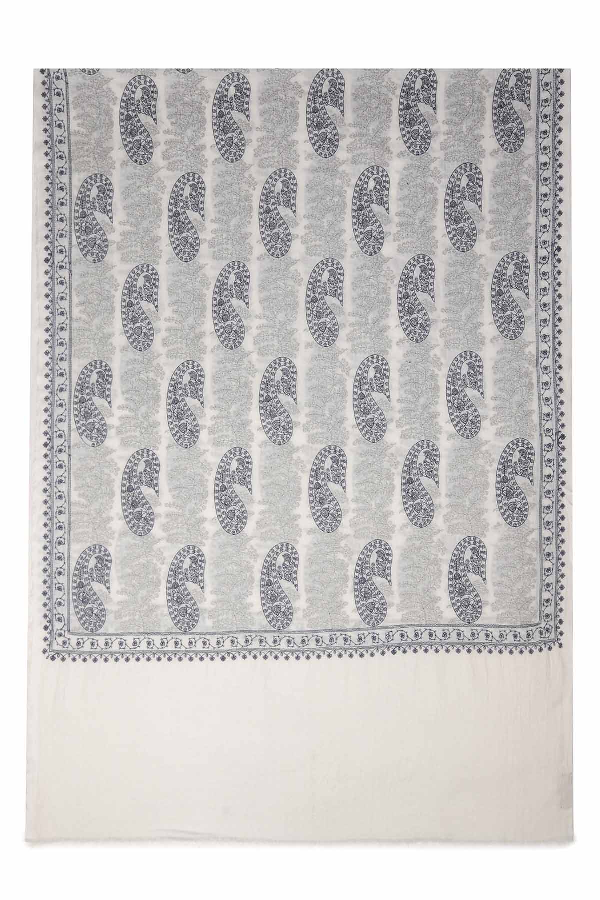 Pashmina Tapestry Paisley Array | Ivory