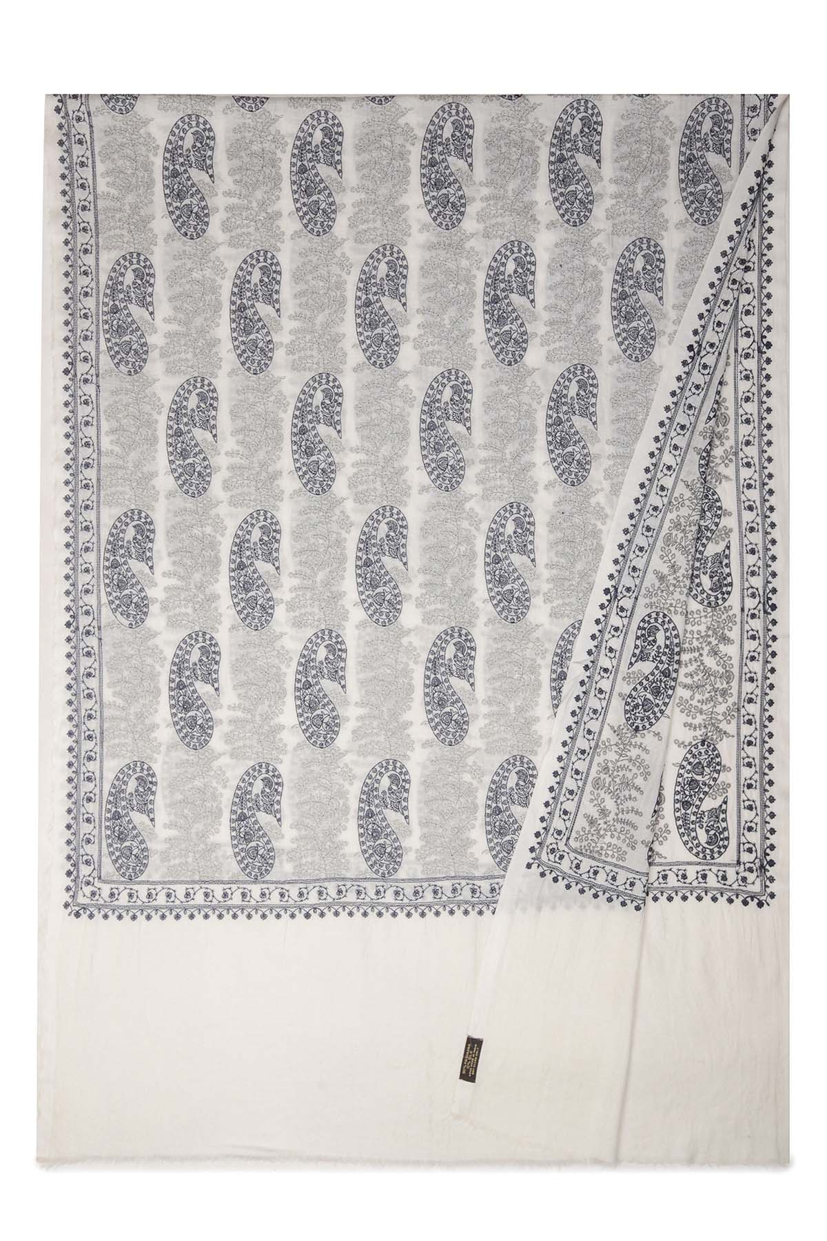 Pashmina Tapestry Paisley Array | Ivory