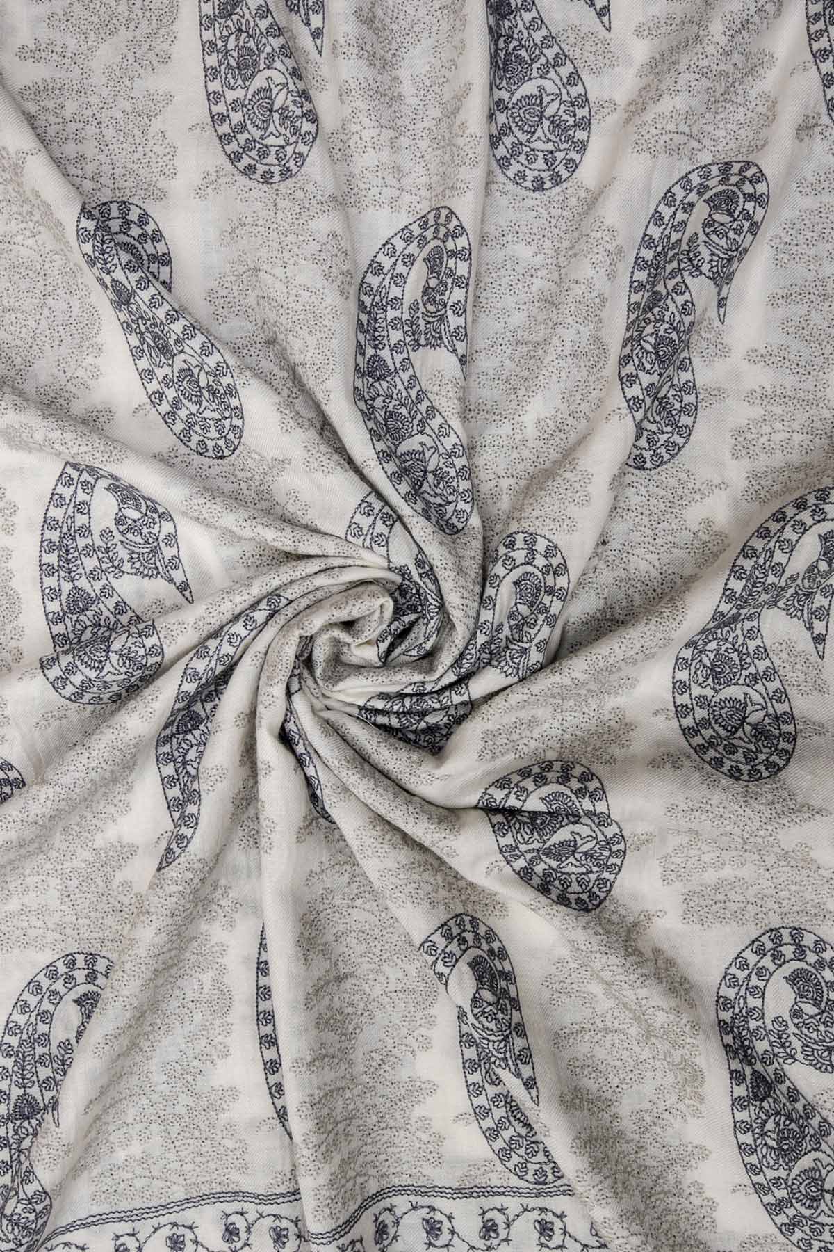 Pashmina Tapestry Paisley Array | Ivory