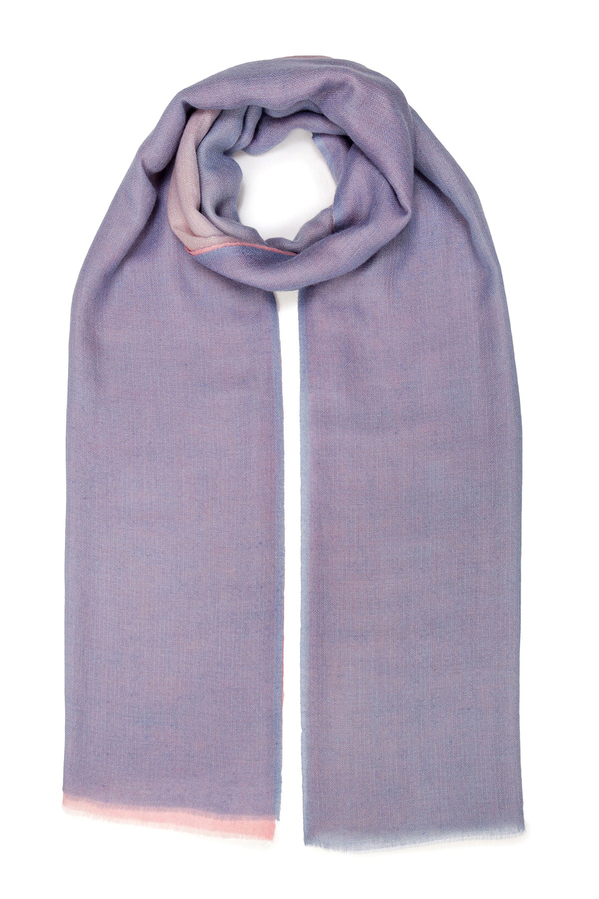 Pashmina Bird's Eye Ombre | Periwinkle-Pink